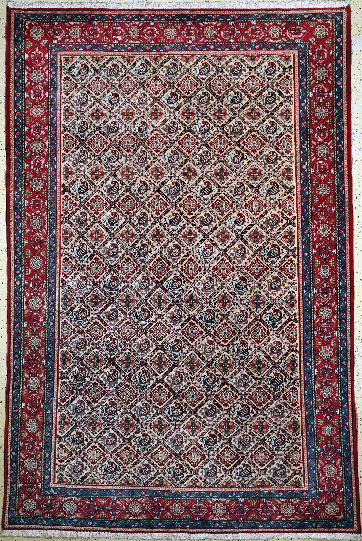 Abadeh alt, Persien, um 1960, Wolle auf Baumwolle, ca. 296 x 196 cm, gereinigt, EHZ: 1-2