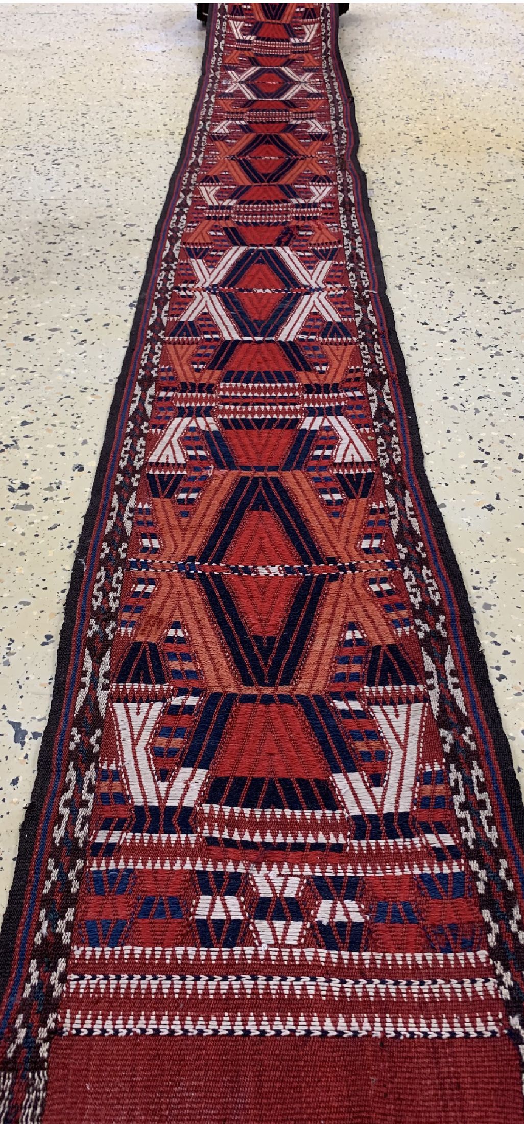 Detail d: Zeltband antik, Turkmenistan, um 1900, Wolle auf Wolle, ca. 1700 x 30 cm, EHZ: 2
