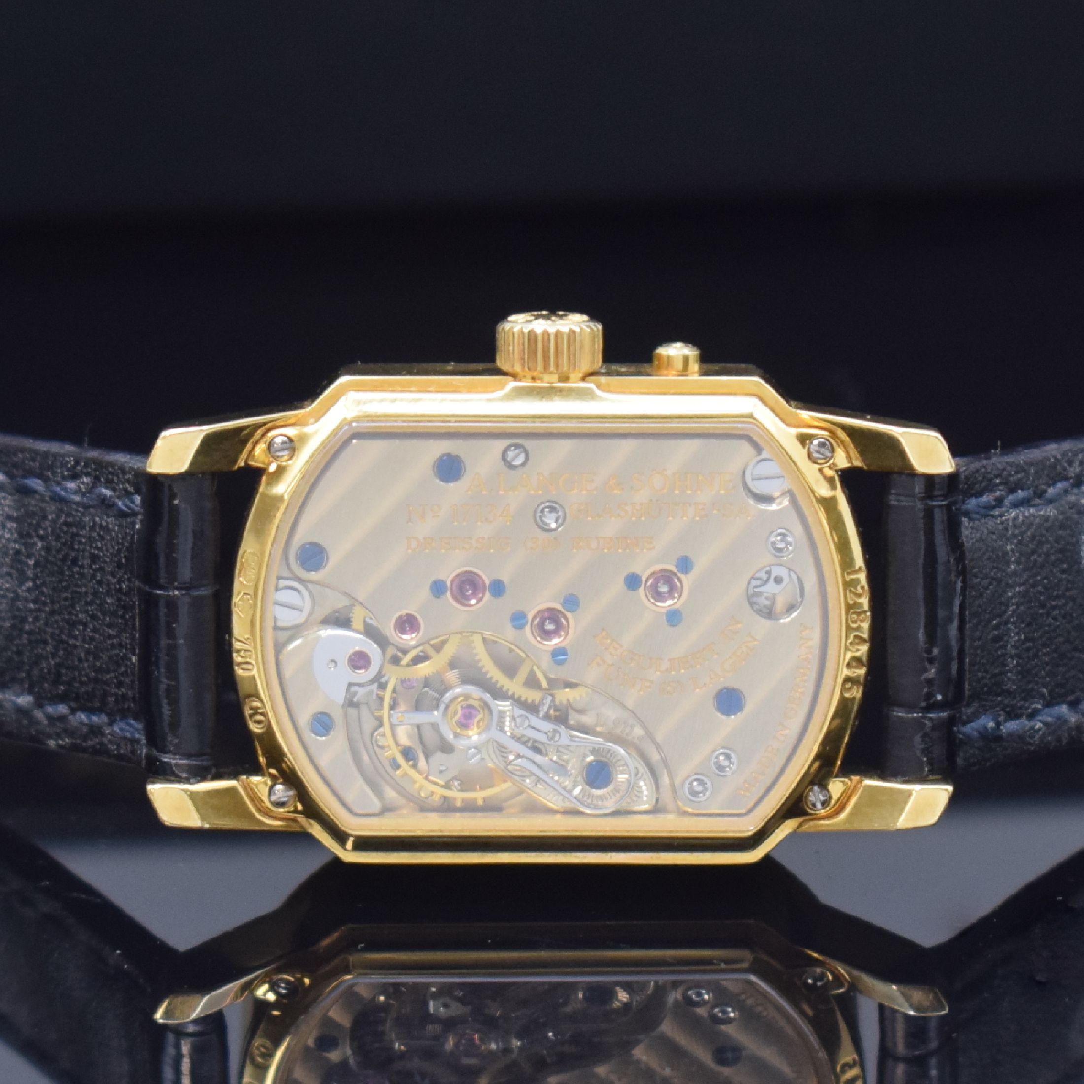 Detail e: A. LANGE & SÖHNE Arkade feine Damenarmbanduhr in GG 750/000 Ref. 103.021 mit original Box und Papieren, Deutschland verk. 10/2000 lt. beil. ...