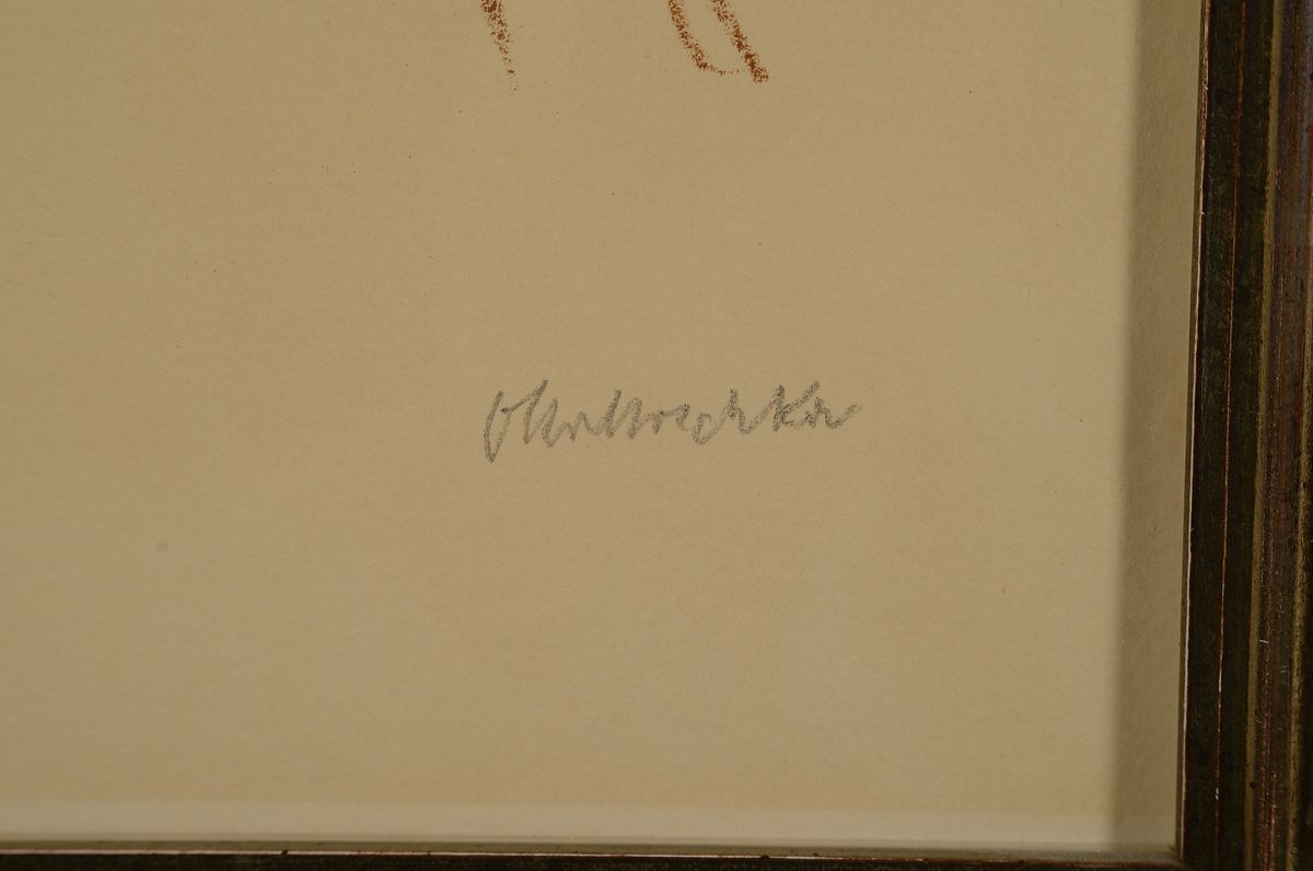 Detail a: Oskar Kokoschka, 1886-1980, "Flöte spielender Pan", Original-Lithografie, ca. 26 x 22, nummeriert 51/100, handsigniert, Editionde ...