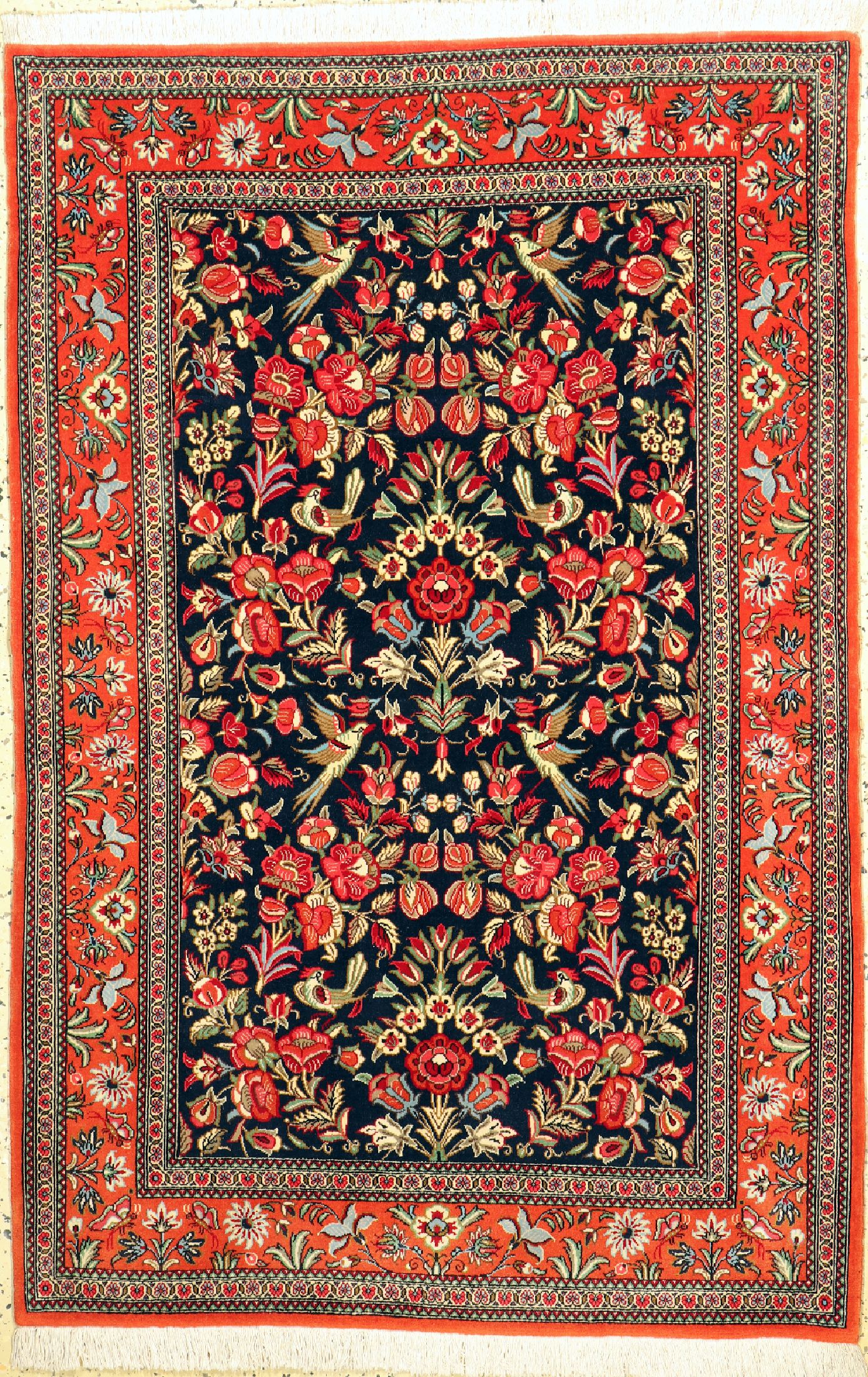 Ghom Kork, Persien, ca. 40 Jahre, Korkwolleauf Baumwolle, ca. 165 x 110 cm, EHZ: 1-2