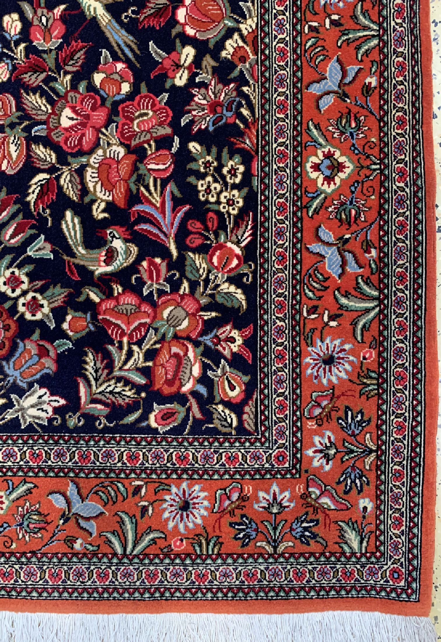 Detail a: Ghom Kork, Persien, ca. 40 Jahre, Korkwolleauf Baumwolle, ca. 165 x 110 cm, EHZ: 1-2