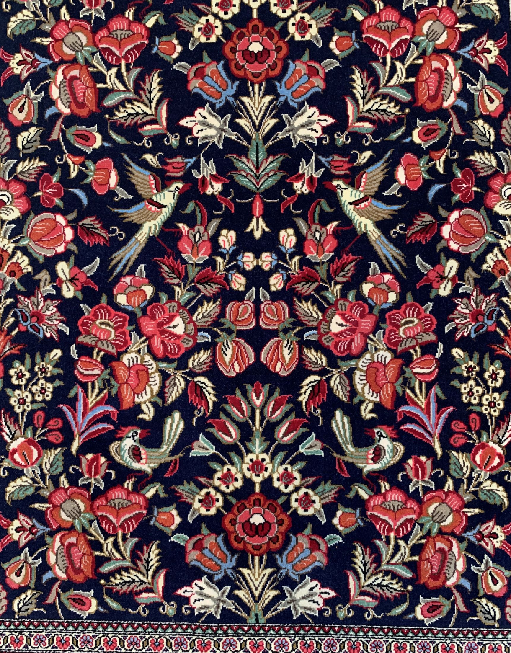 Detail b: Ghom Kork, Persien, ca. 40 Jahre, Korkwolleauf Baumwolle, ca. 165 x 110 cm, EHZ: 1-2