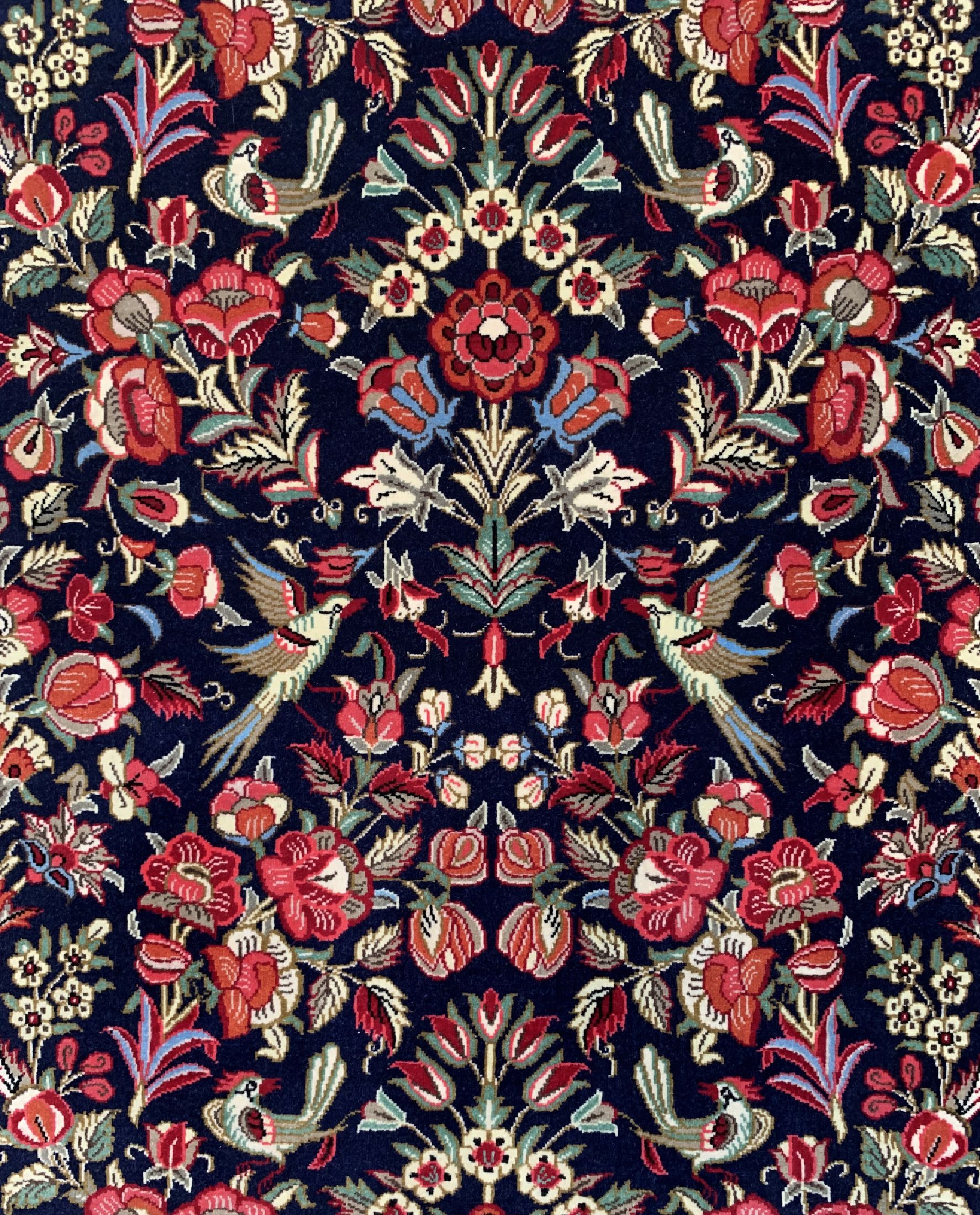 Detail c: Ghom Kork, Persien, ca. 40 Jahre, Korkwolleauf Baumwolle, ca. 165 x 110 cm, EHZ: 1-2