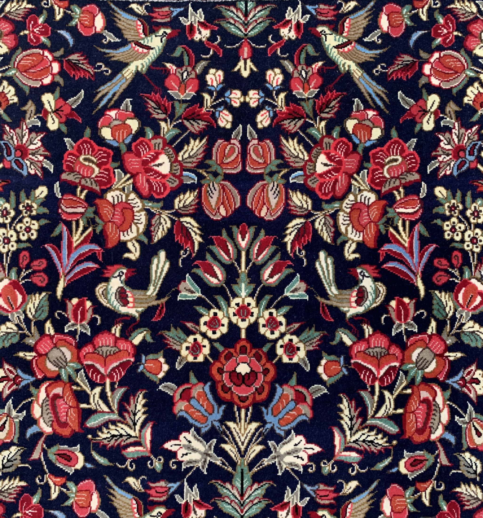 Detail d: Ghom Kork, Persien, ca. 40 Jahre, Korkwolleauf Baumwolle, ca. 165 x 110 cm, EHZ: 1-2