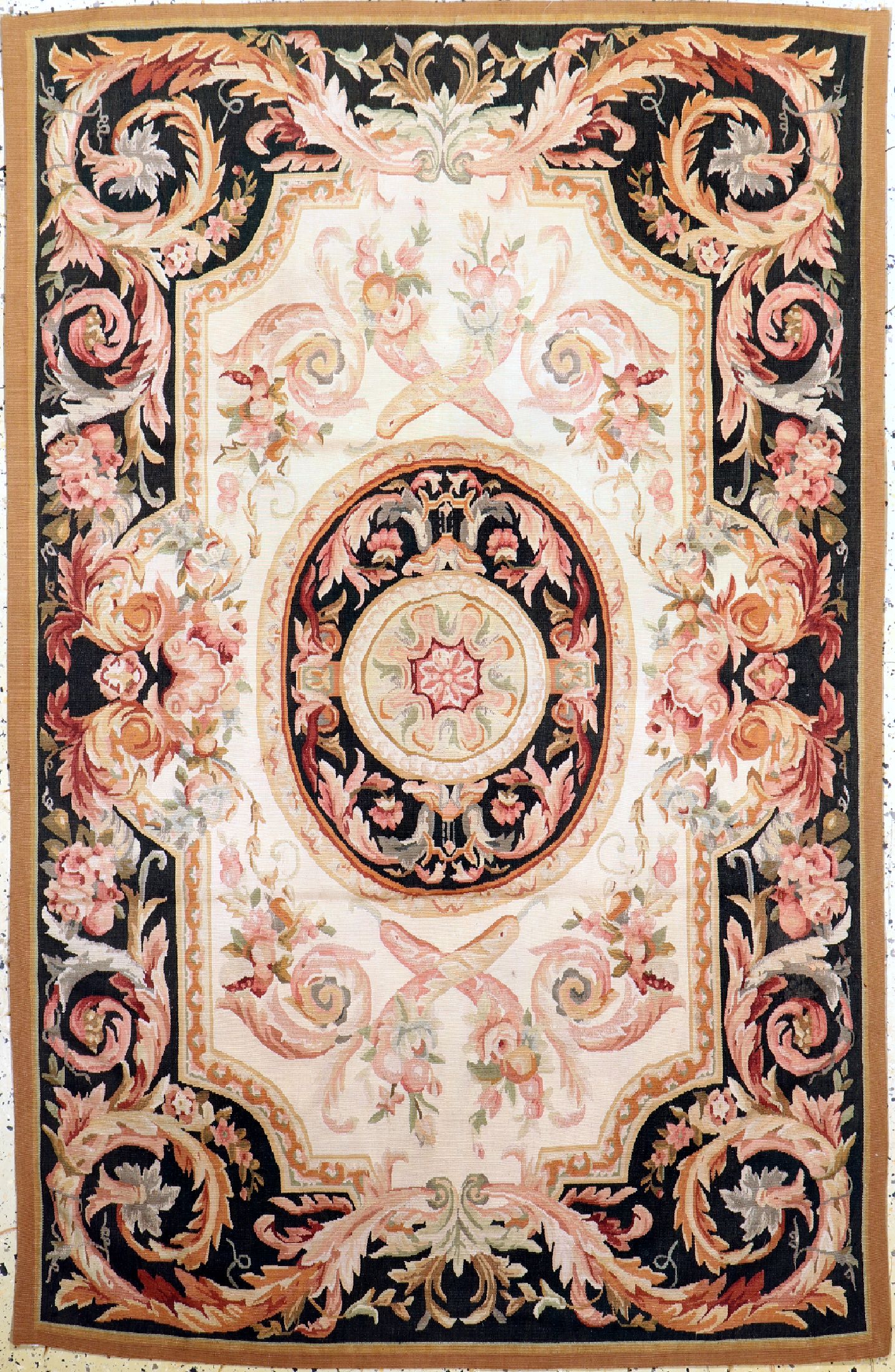 Aubusson stil, China, ca. 50 Jahre, Wolle auf Baumwolle, ca. 185 x 120 cm, EHZ: 1, (Flachgewebt)