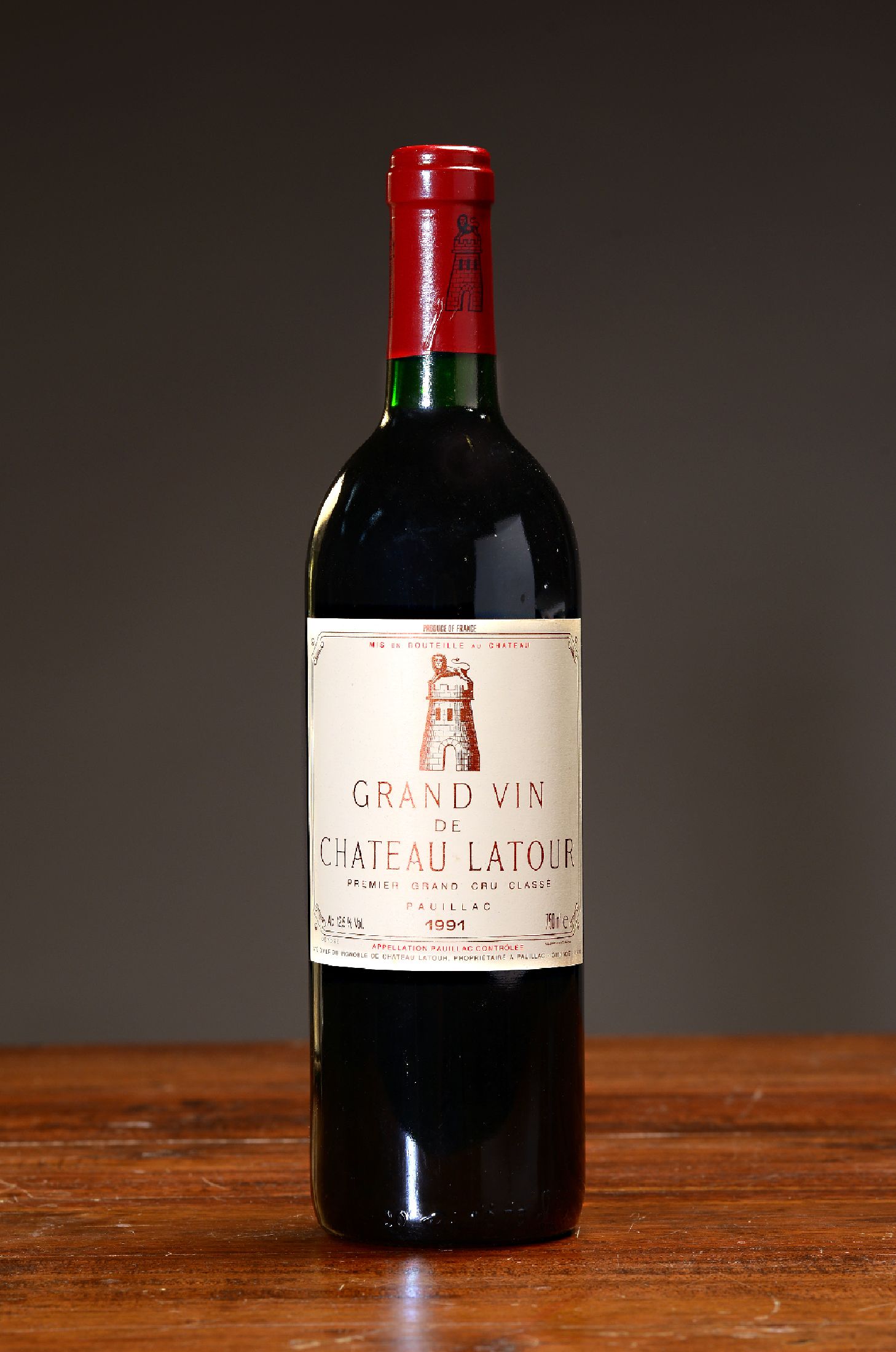 1 Fl. 1991 Chateau Latour, Premier Grand Cru Classé, Pauillac, 12.5% Vol., 75 cl, Upper Mid Shoulder, nicht verkostet