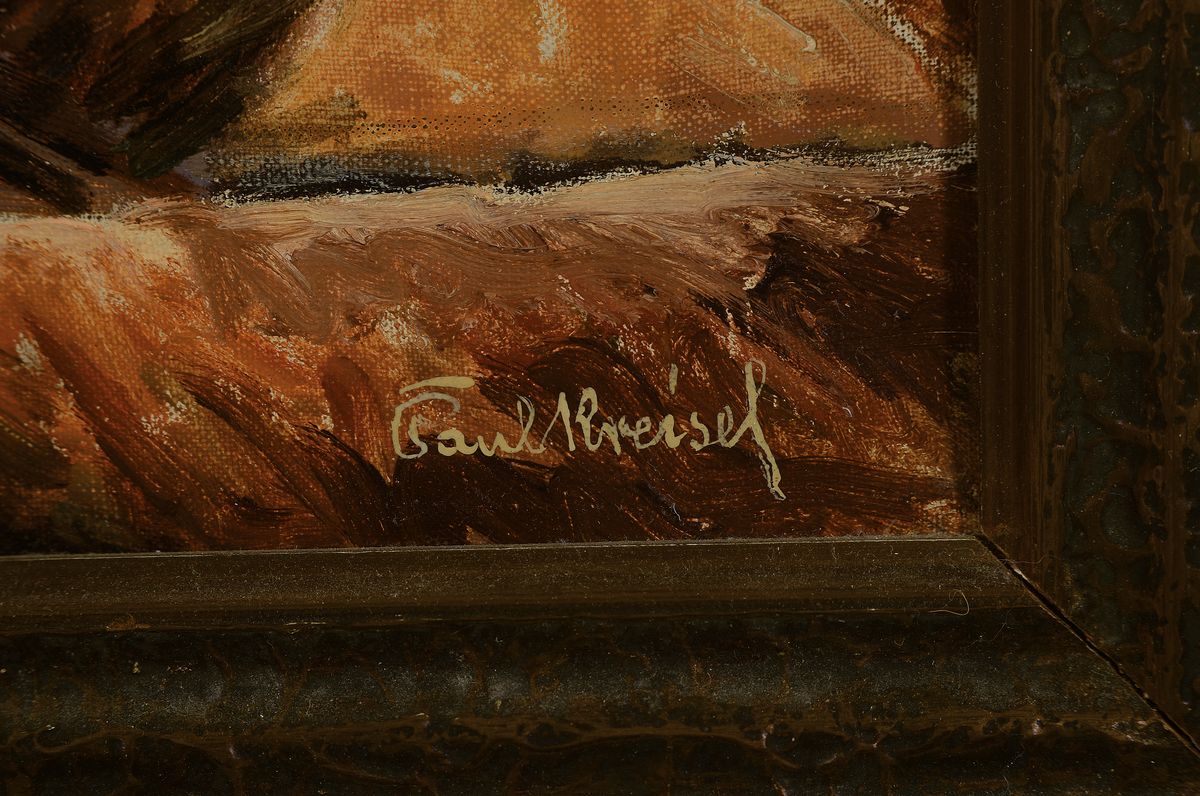 Detail a: Paul Kreisel, 1891 Danzig - 1982 Polen, Danzig, mit Ansicht der Marienkirche, Öl/Lwd, signiert, 75 x 62 cm, Rahmen: 86 x 72 cm, Rahmen l. best. bzw. ...