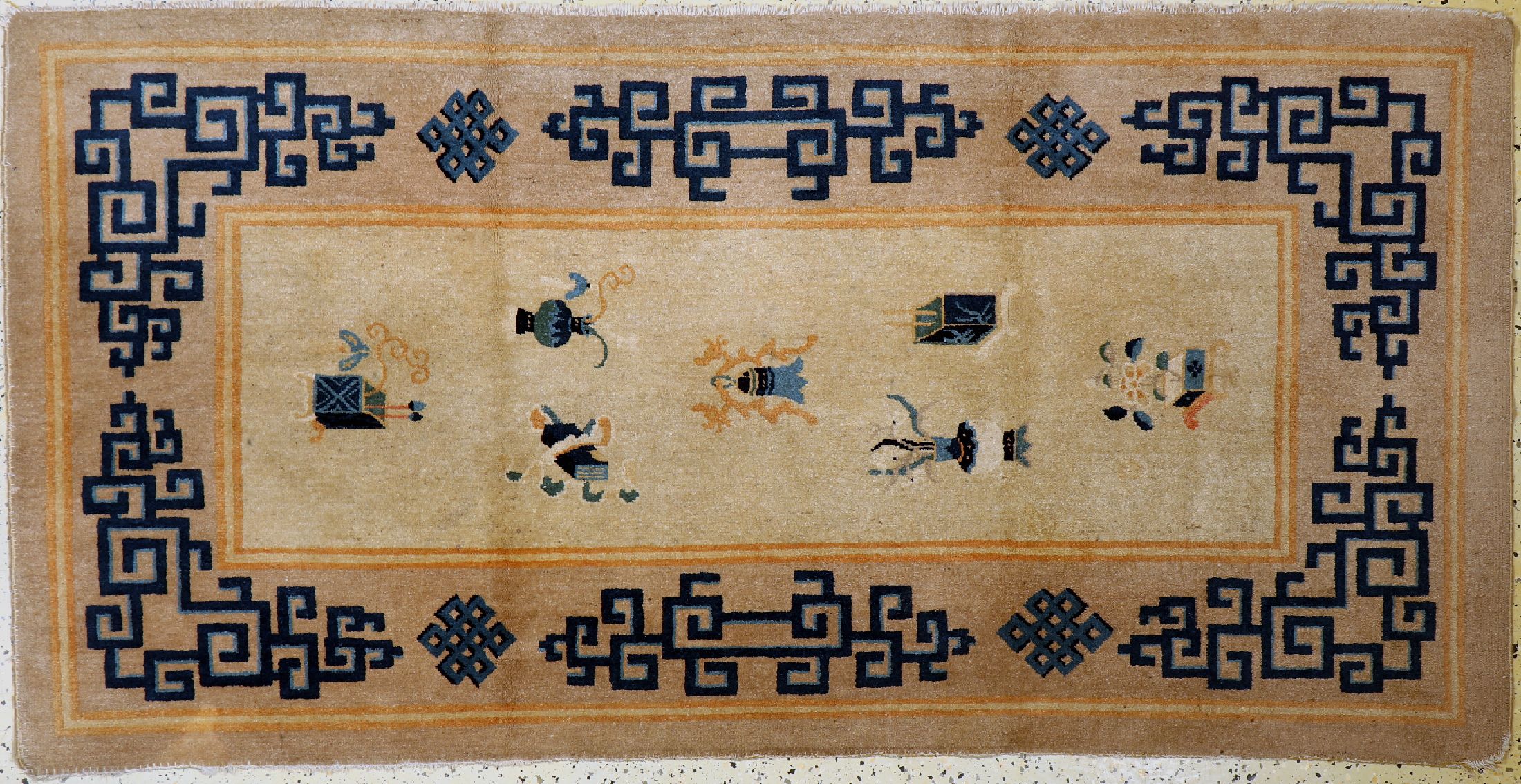 Peking antik, China, um 1900, Wolle auf Baumwolle, ca. 203 x 102 cm, EHZ: 2-3