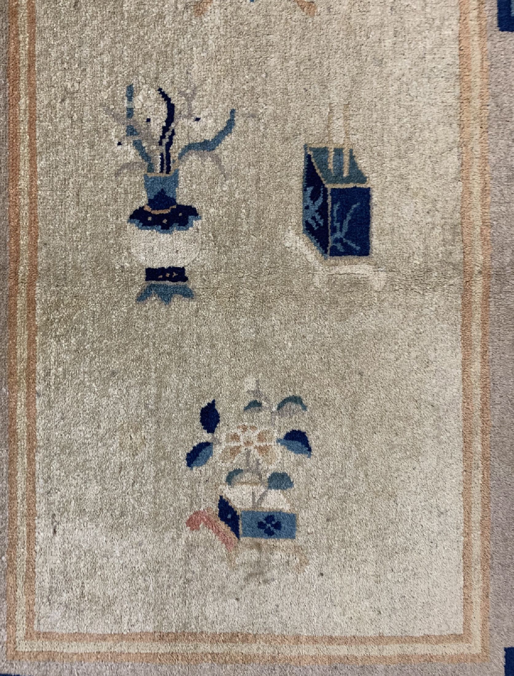 Detail b: Peking antik, China, um 1900, Wolle auf Baumwolle, ca. 203 x 102 cm, EHZ: 2-3