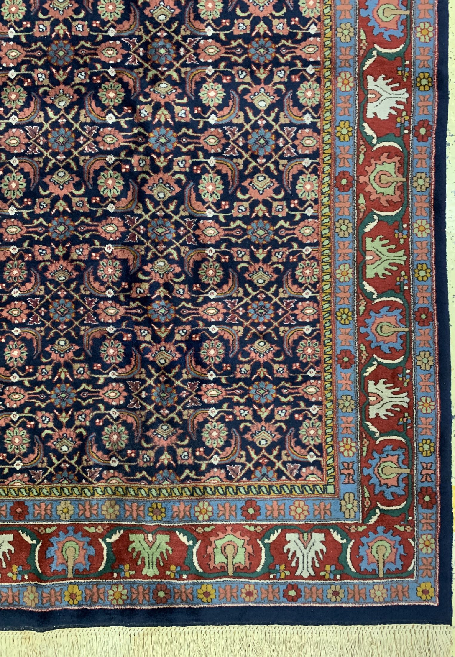 Detail a: Agra Kork fein, Indien, um 1960, Korkwolle auf Baumwolle, ca. 465 x 360 cm, EHZ: 2