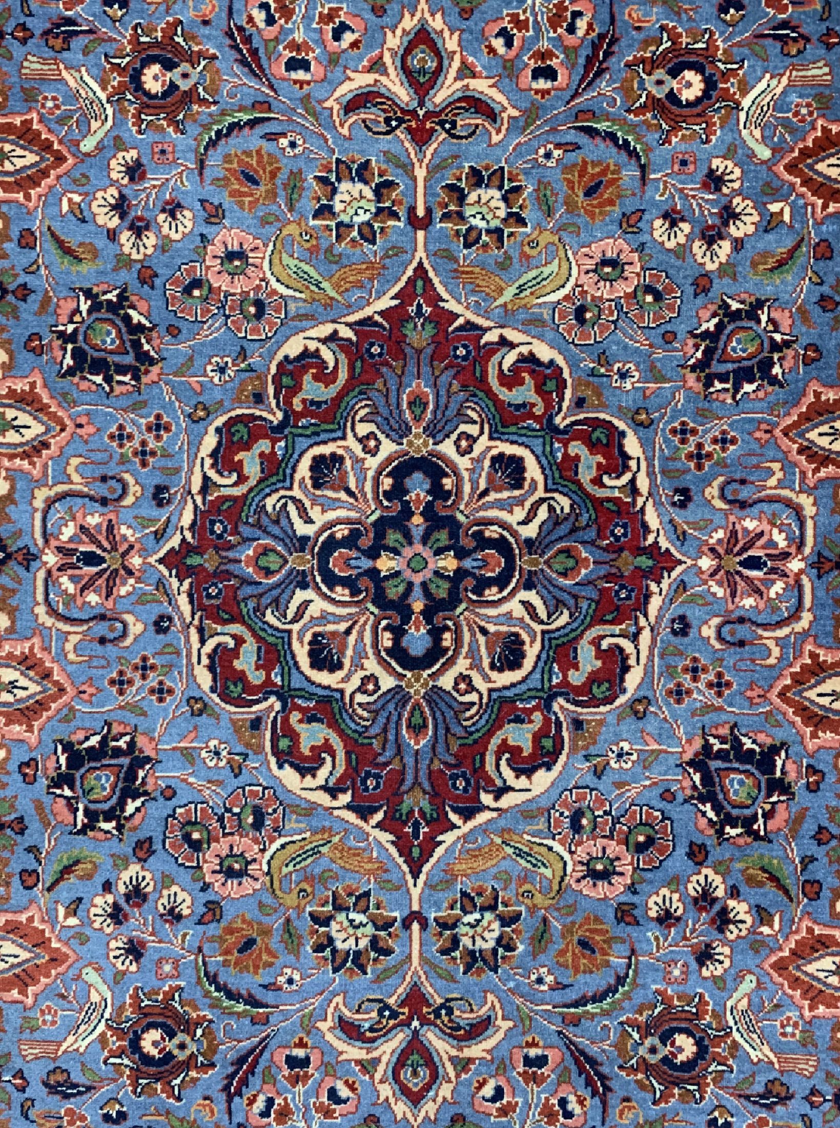 Detail c: Keschan alt, Persien, um 1950, Wolle auf Baumwolle, ca. 203 x 130 cm, EHZ: 2-3