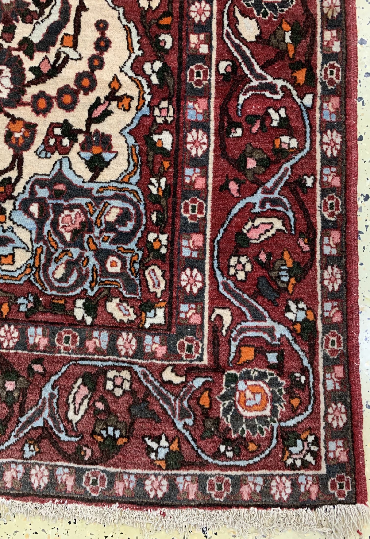 Detail a: Esfahan Mobarake, Persien, um 1940, Wolle auf Baumwolle, ca. 210 x 143 cm, EHZ: 2