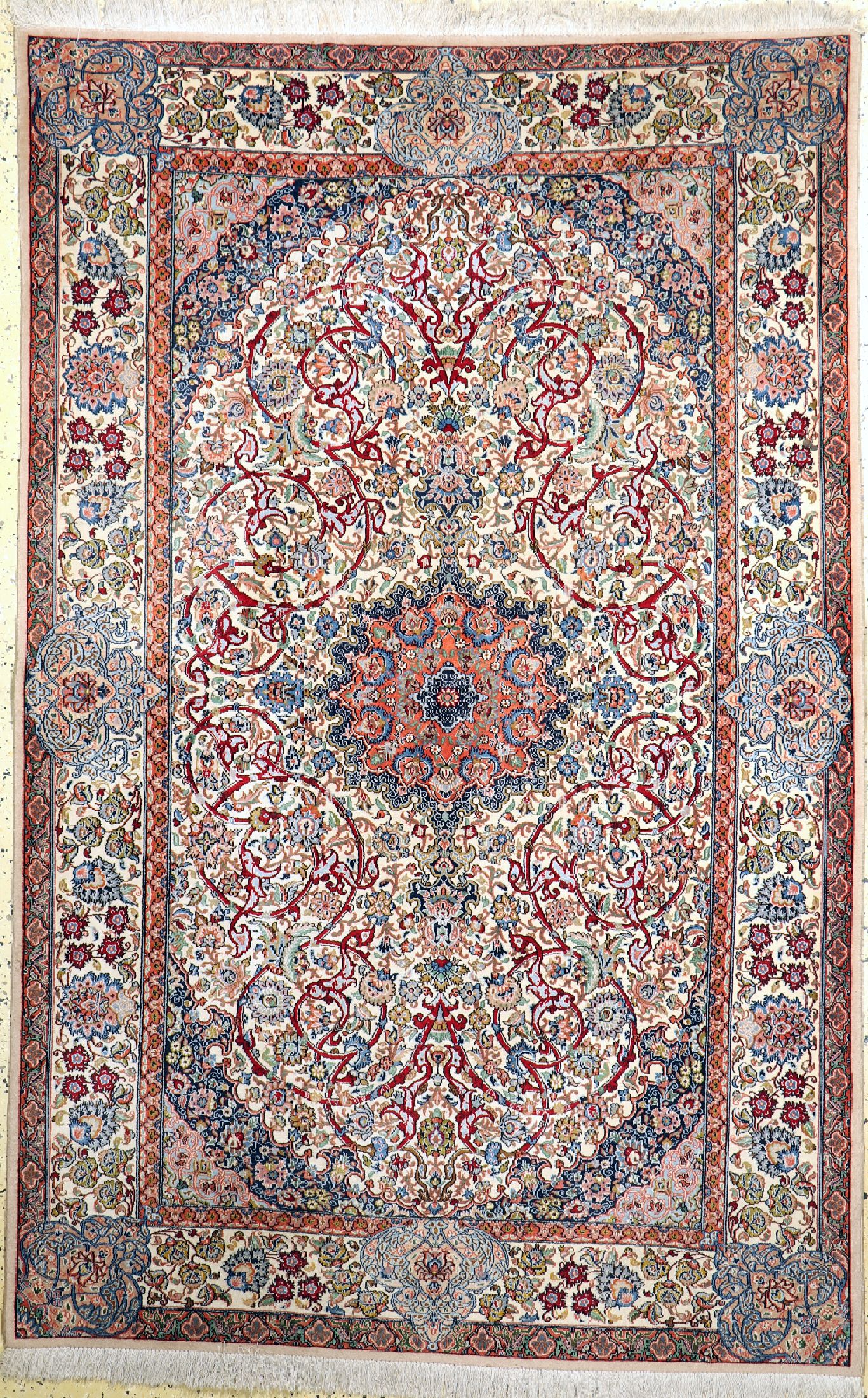Sarogh Ghiasabad fein, Persien, um 1960, Korkwolle auf Baumwolle, ca. 223 x 145 cm, EHZ: 2