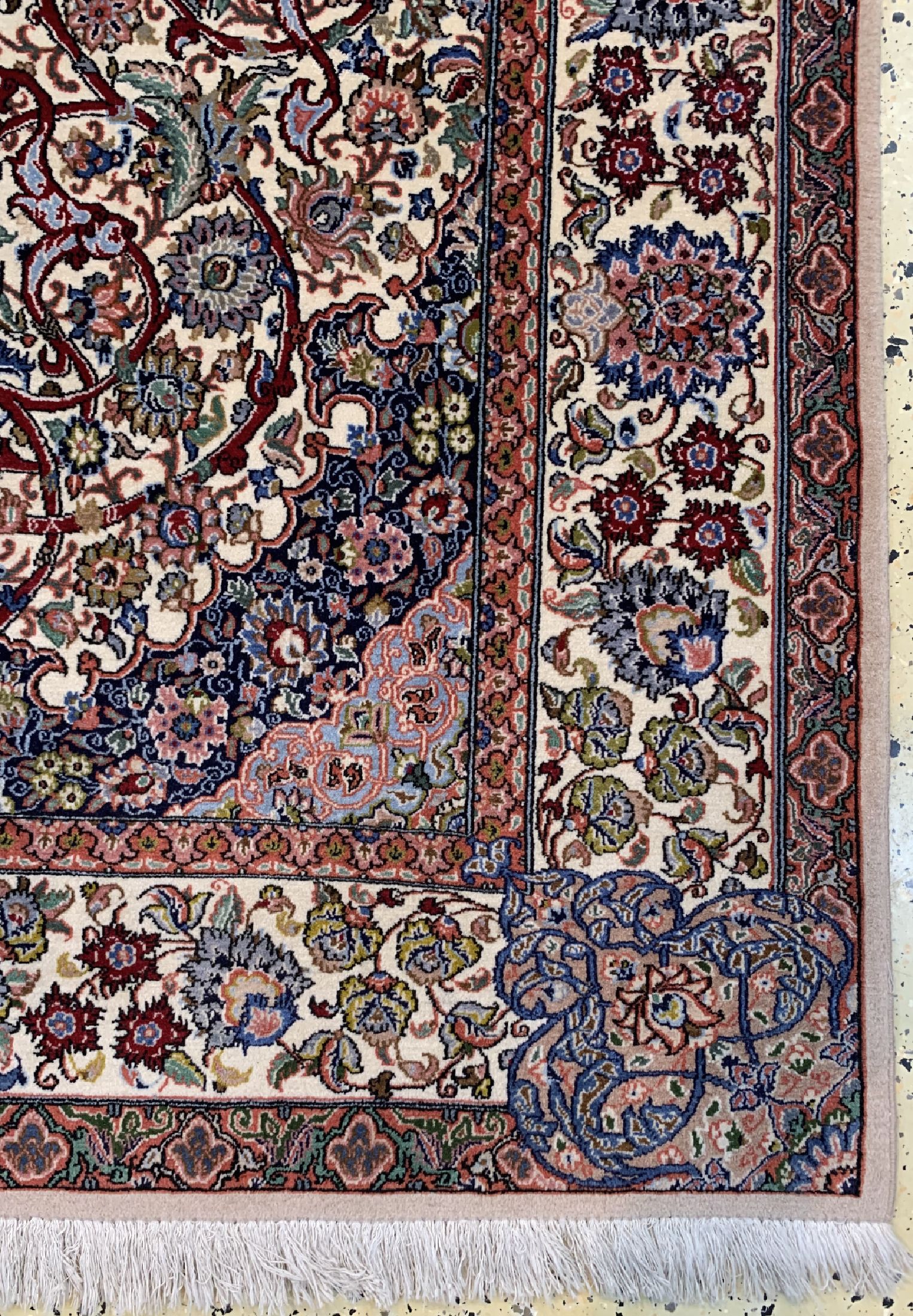 Detail a: Sarogh Ghiasabad fein, Persien, um 1960, Korkwolle auf Baumwolle, ca. 223 x 145 cm, EHZ: 2