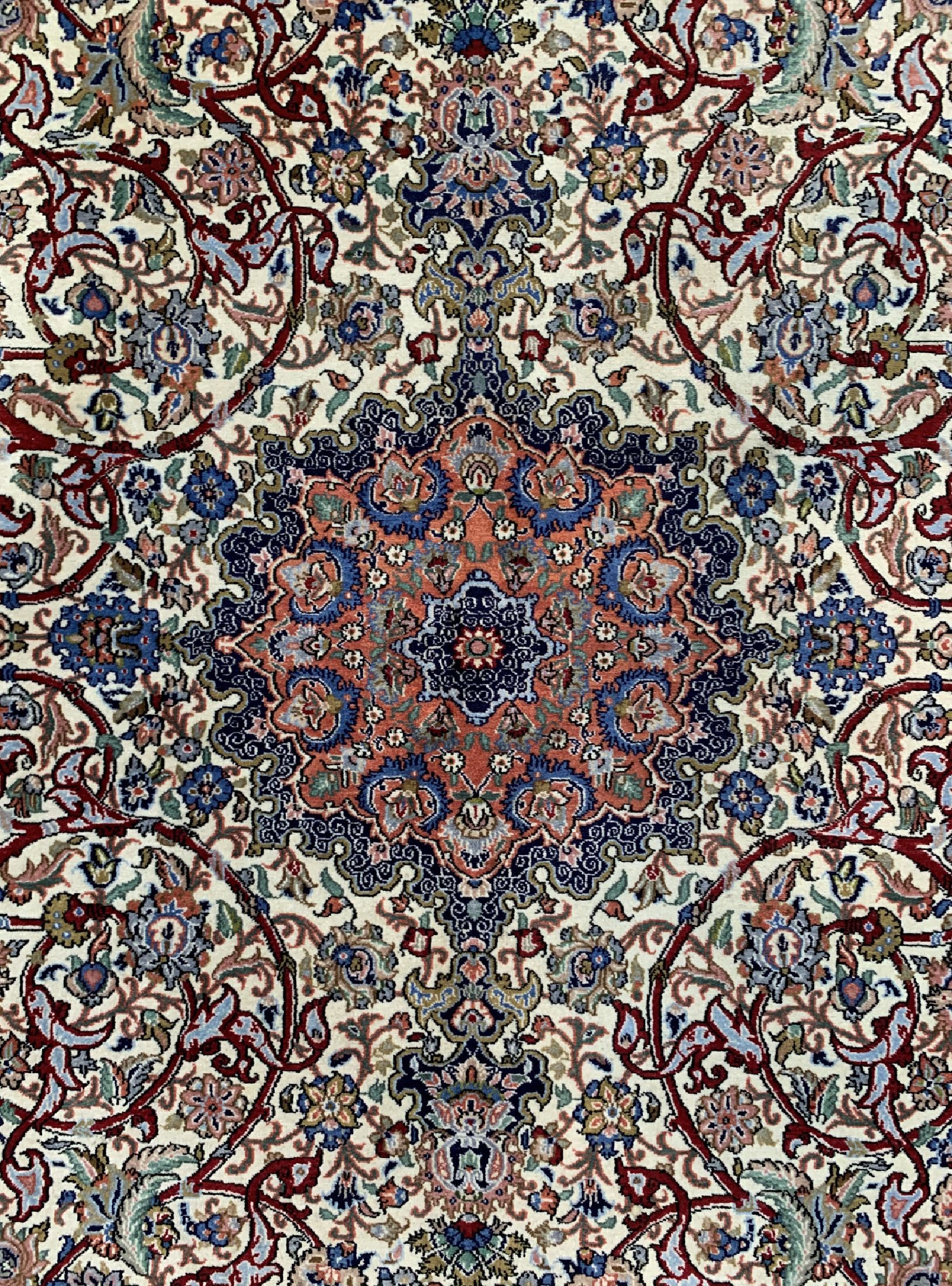 Detail c: Sarogh Ghiasabad fein, Persien, um 1960, Korkwolle auf Baumwolle, ca. 223 x 145 cm, EHZ: 2
