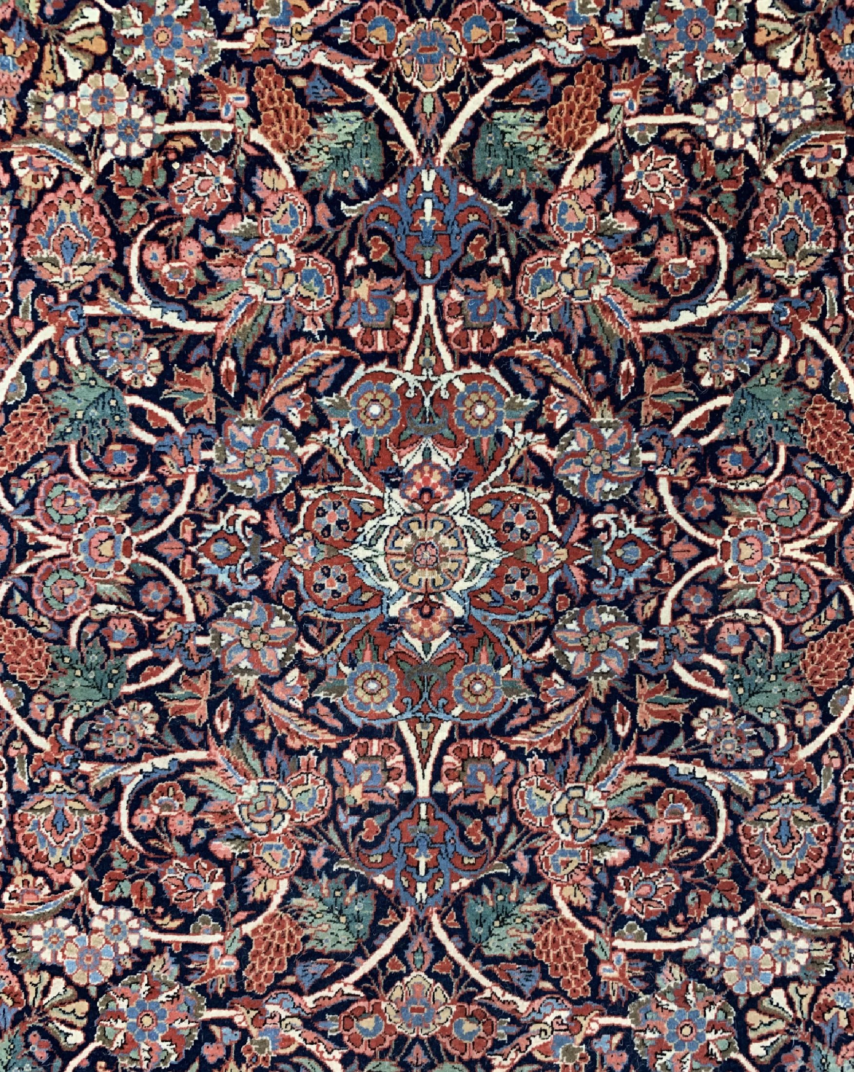Detail c: Keschan Kork alt, Persien, um 1940, Korkwolle auf Baumwolle, ca. 208 x 135 cm, EHZ: 2