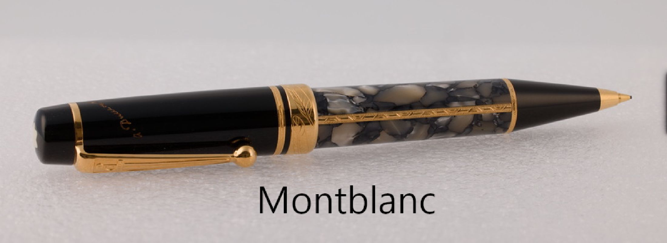 Detail a: MONTBLANC Drehbleistift, aus der Writers Edition, Alexandre Dumas, 1996, Hommage an diesen bedeutenden Schriftsteller, zu seinen Werken gehören ...