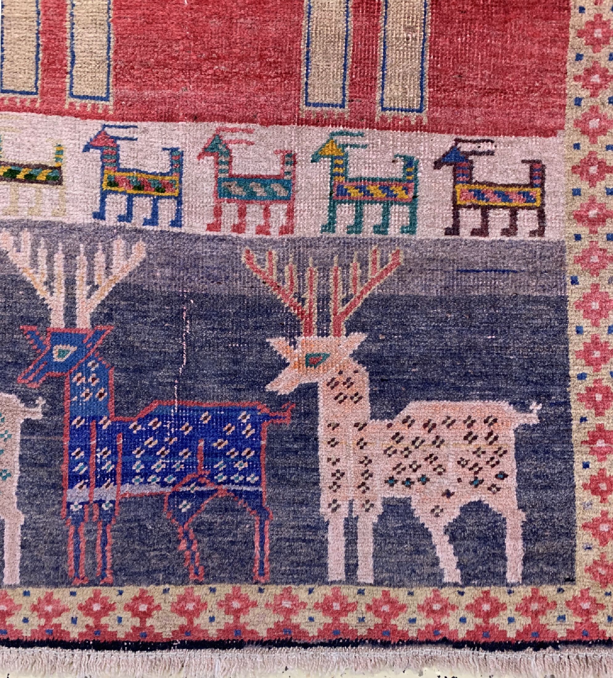 Detail a: Gabbeh alt, Persien, um 1960, Wolle auf Wolle, ca. 150 x 90 cm, EHZ: 3