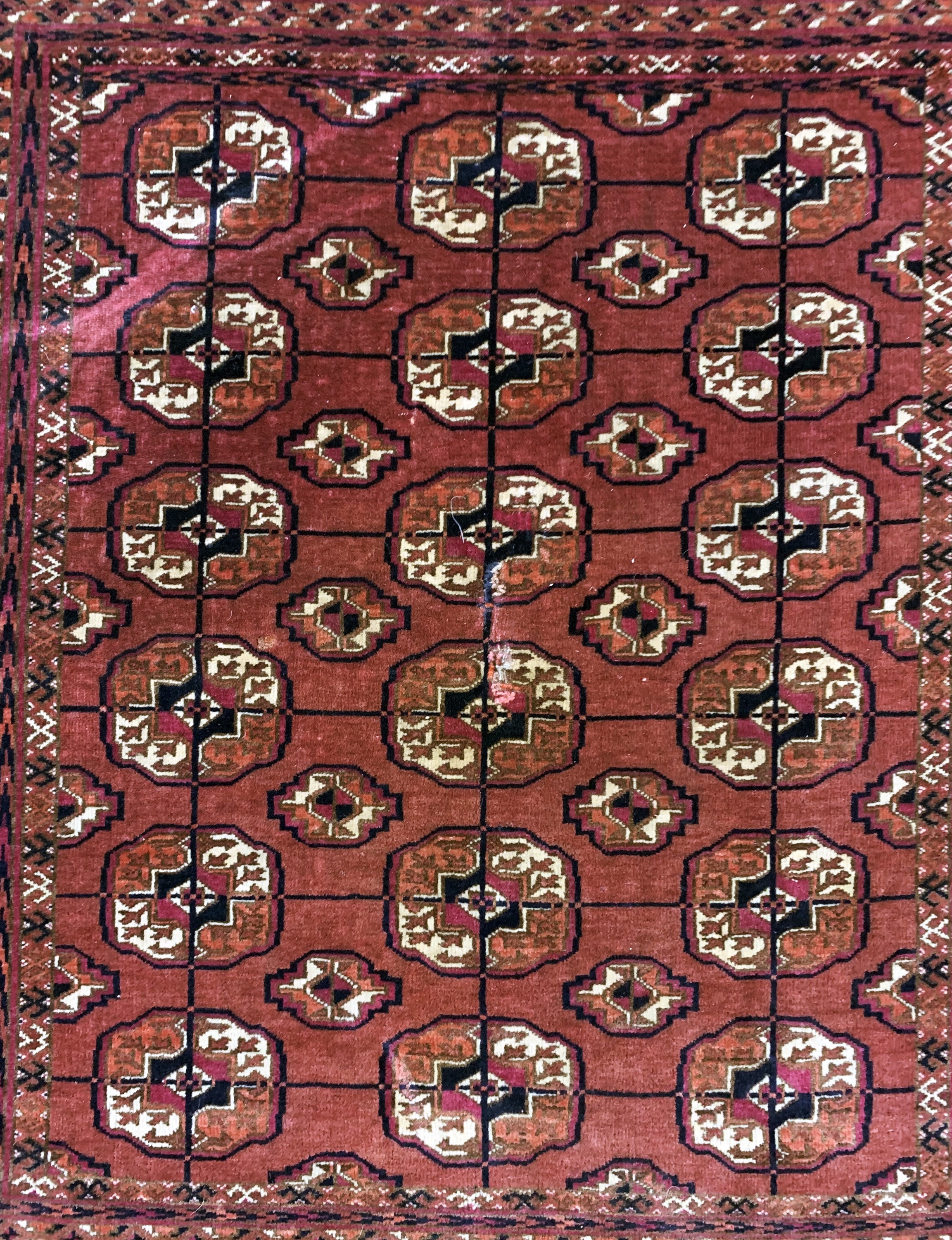 Detail a: 3 Lots, Turkmenistan, um 1920, Wolle auf Wolle, ca. 110 x 80 cm, EHZ: 2-3