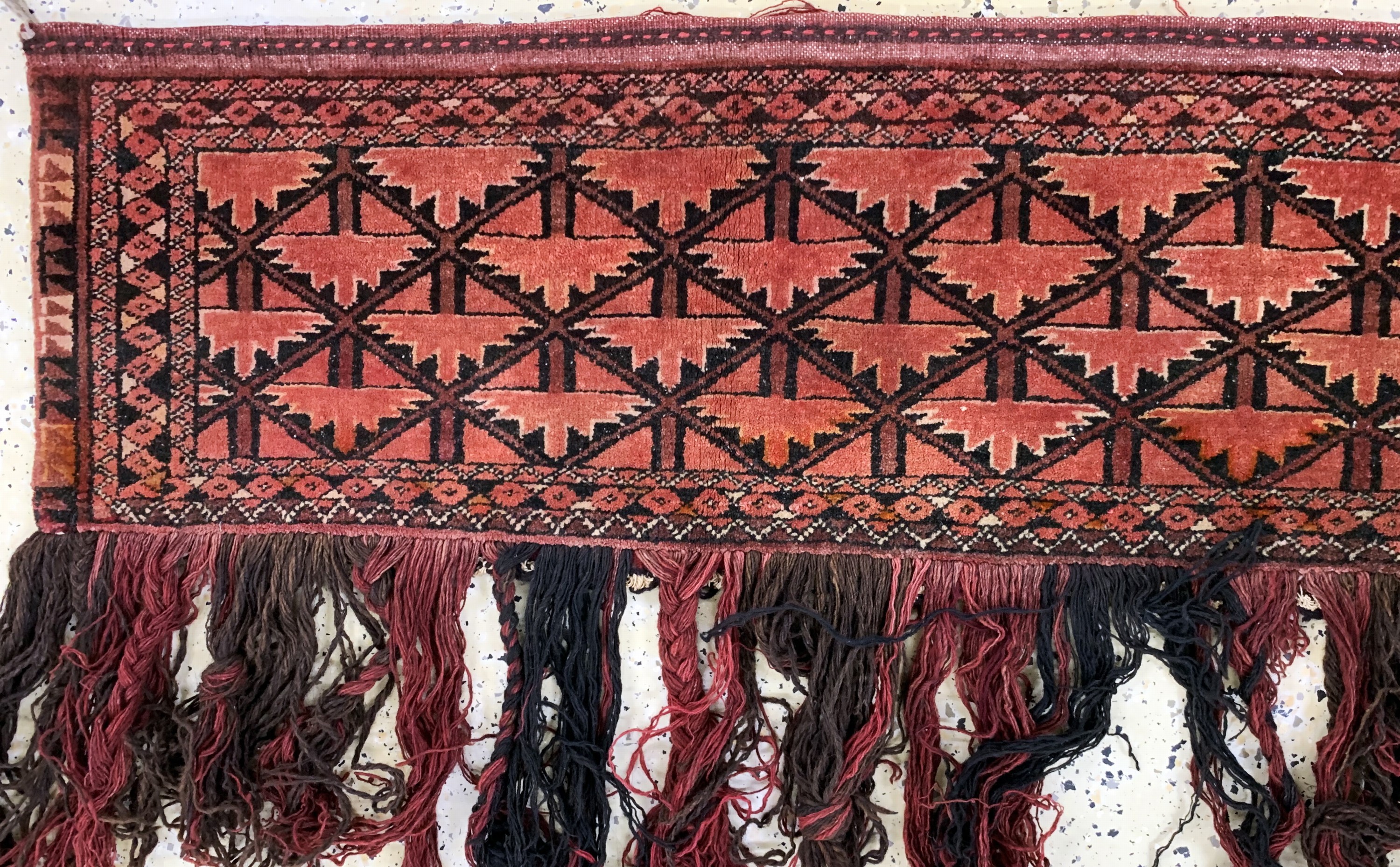 Detail e: 3 Lots, Turkmenistan, um 1920, Wolle auf Wolle, ca. 110 x 80 cm, EHZ: 2-3