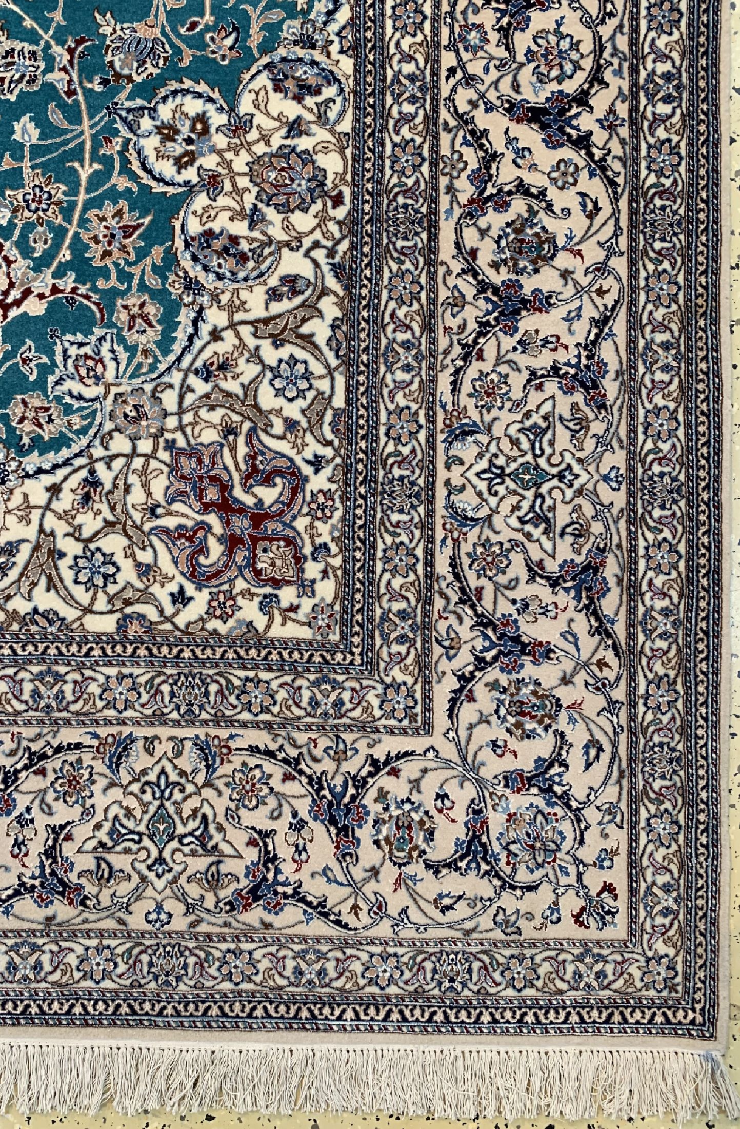 Detail a: Nain fein(6 La), Persien, um 1960, Korkwolle mit Seide, ca. 307 x 210 cm, ca. 1,0Mio. Kn/qm, EHZ: 1