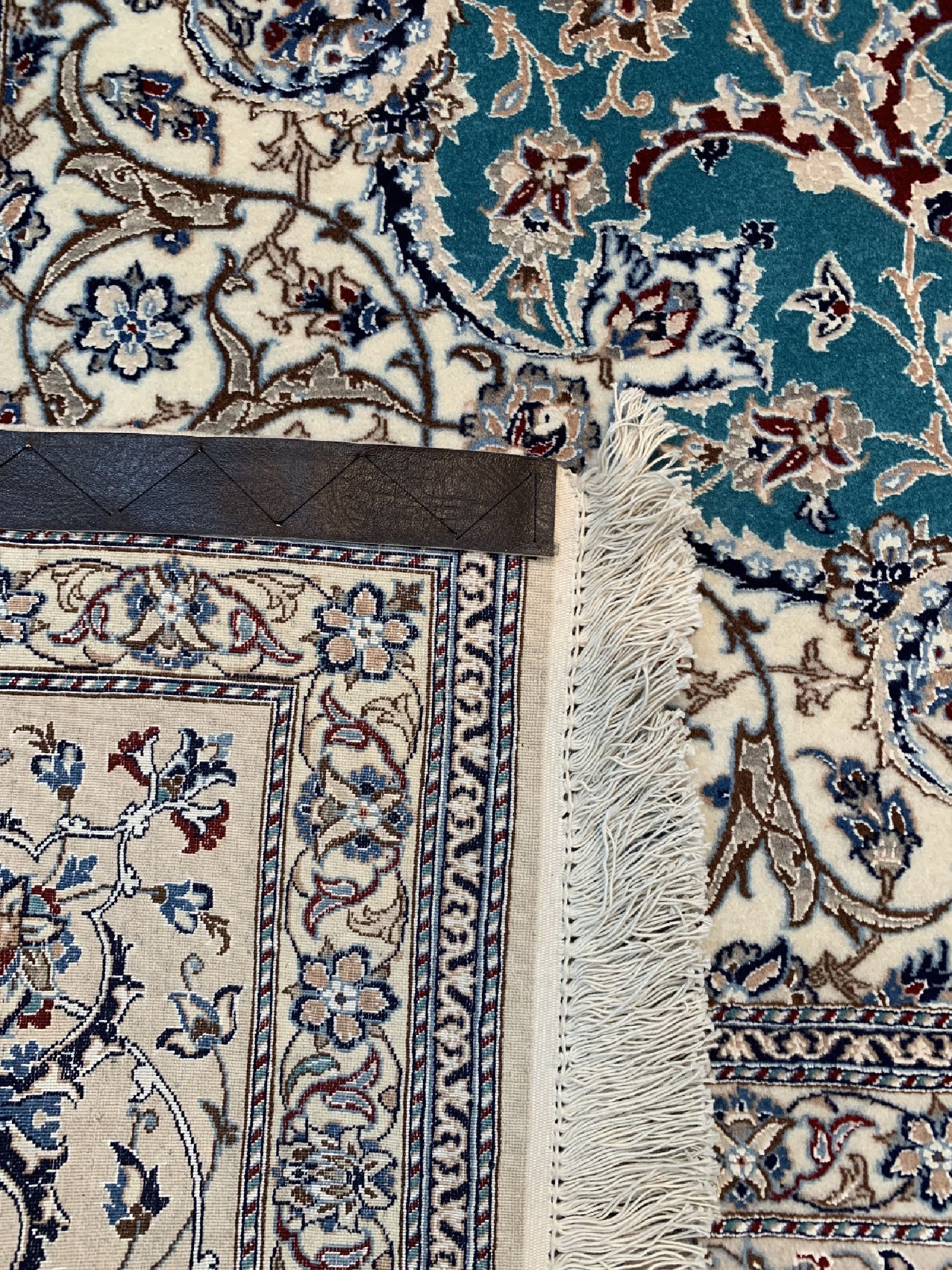 Detail e: Nain fein(6 La), Persien, um 1960, Korkwolle mit Seide, ca. 307 x 210 cm, ca. 1,0Mio. Kn/qm, EHZ: 1