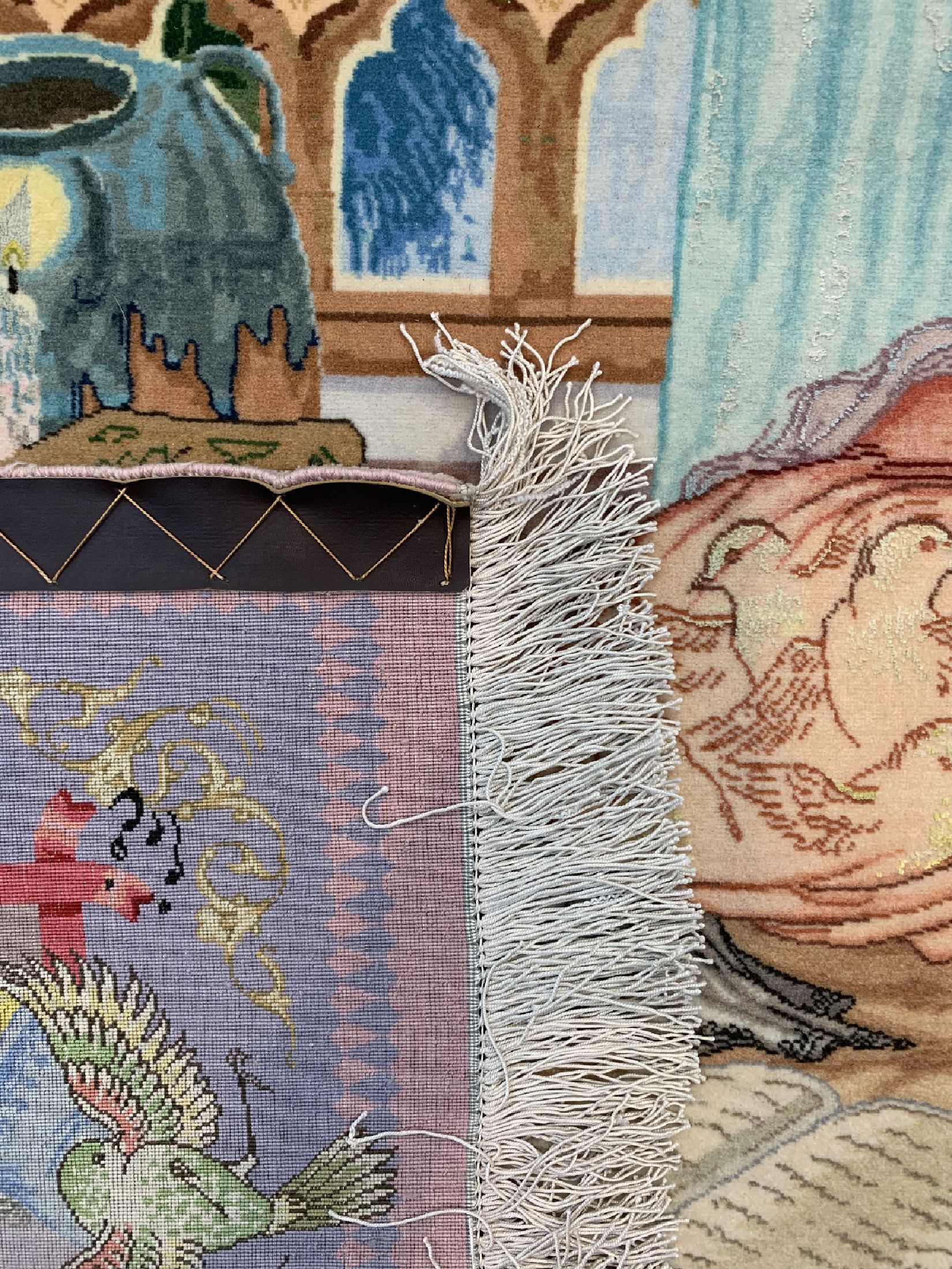 Detail j: Täbriz fein(60 Raj), Persien, um 1970, Korkwolle mit und auf Seide, ca. 305 x 205 cm,ca. 650.000 Kn/qm, EHZ:1-2.(Abbildung bekannter persicher ...