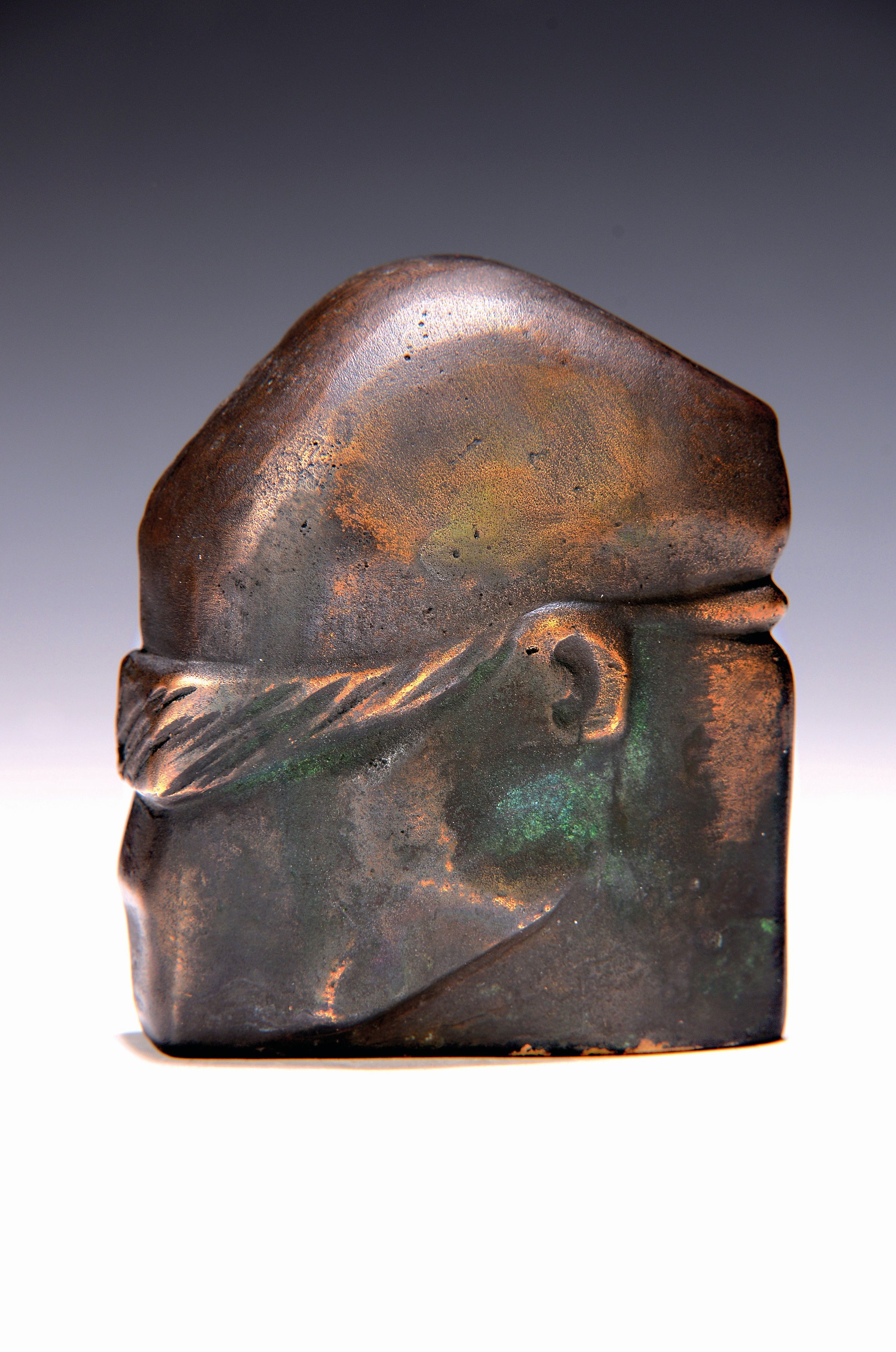 Detail k: Hans-Jürgen Hiby, geb. 1957, Visionär, Bronzeskulptur, monogr., num. 4/20, H. ca. 9cm