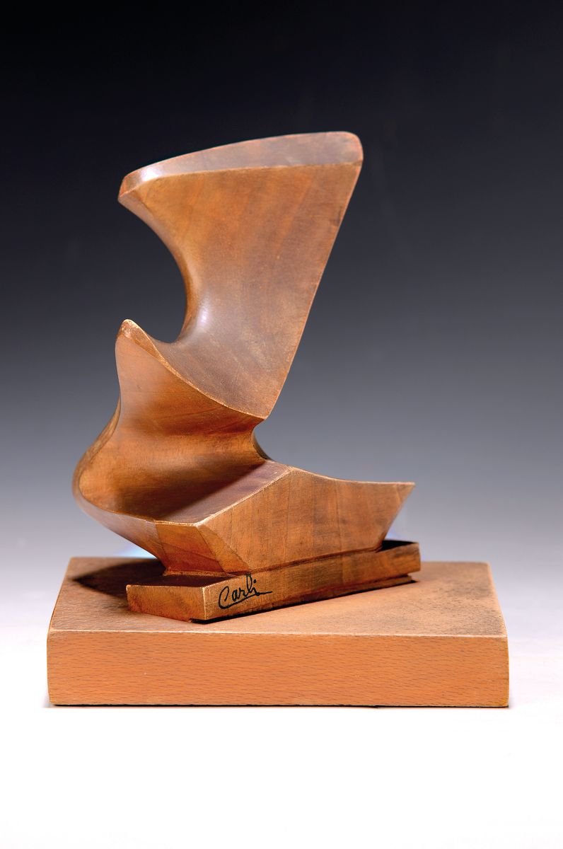 Guiseppe Carli, 1915 - 1999 Venedig, Holzskulptur, am Sockel signiert, H. ca. 16.5 cm, l. Gebr.spuren