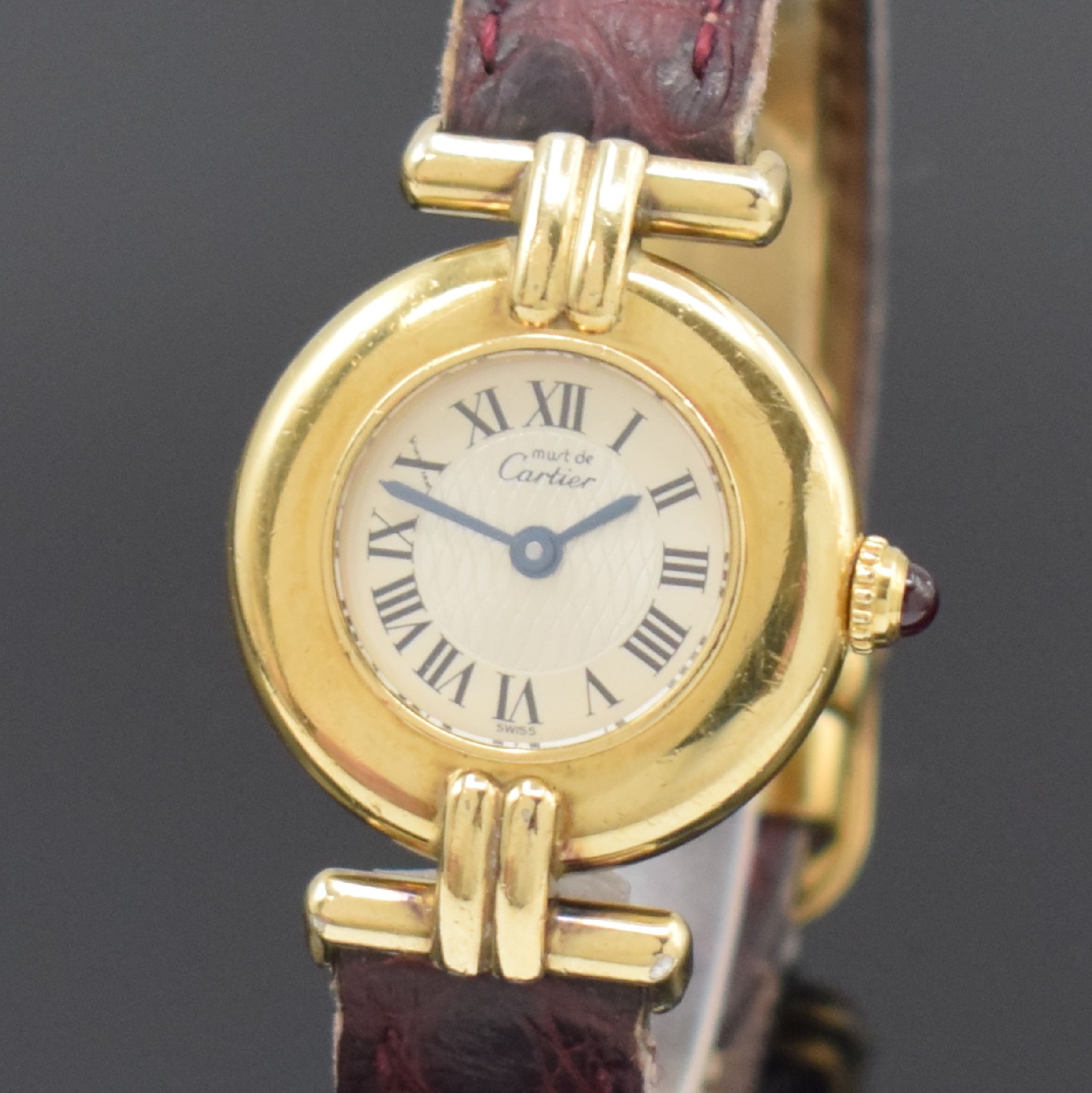 Detail a: CARTIER Limitierte Damenarmbanduhr zum 150- jährigen Jubiläum der Firma Cartier, Schweiz 1997, quarz, lim. Auflage v. 1847 Stück, rücks. entspr. ...