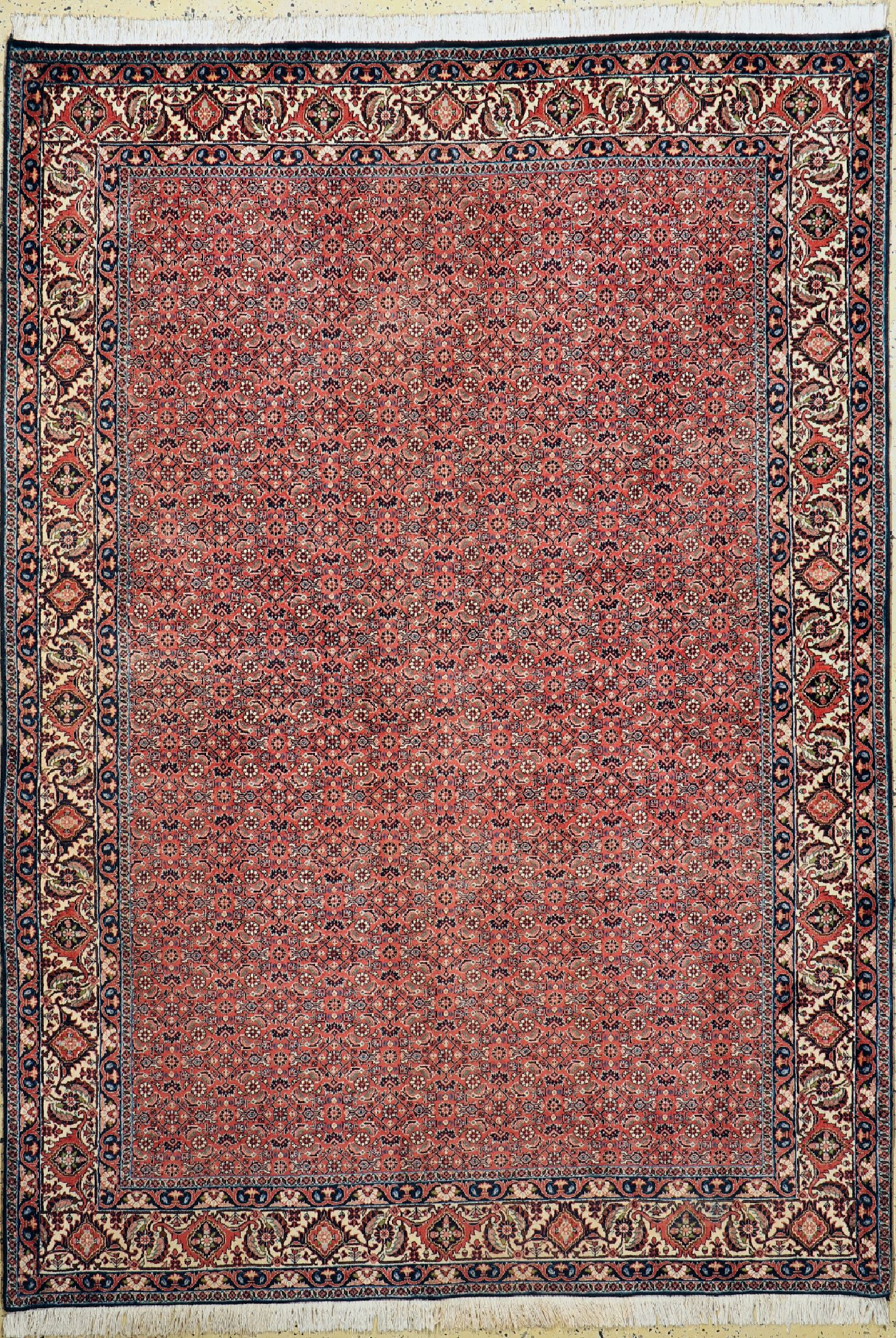 Bidjar Kork fein, Persien, ca. 50 Jahre, Korkwolle auf Baumwolle, ca. 240 x 170 cm, gereinigt, EHZ: 1-2