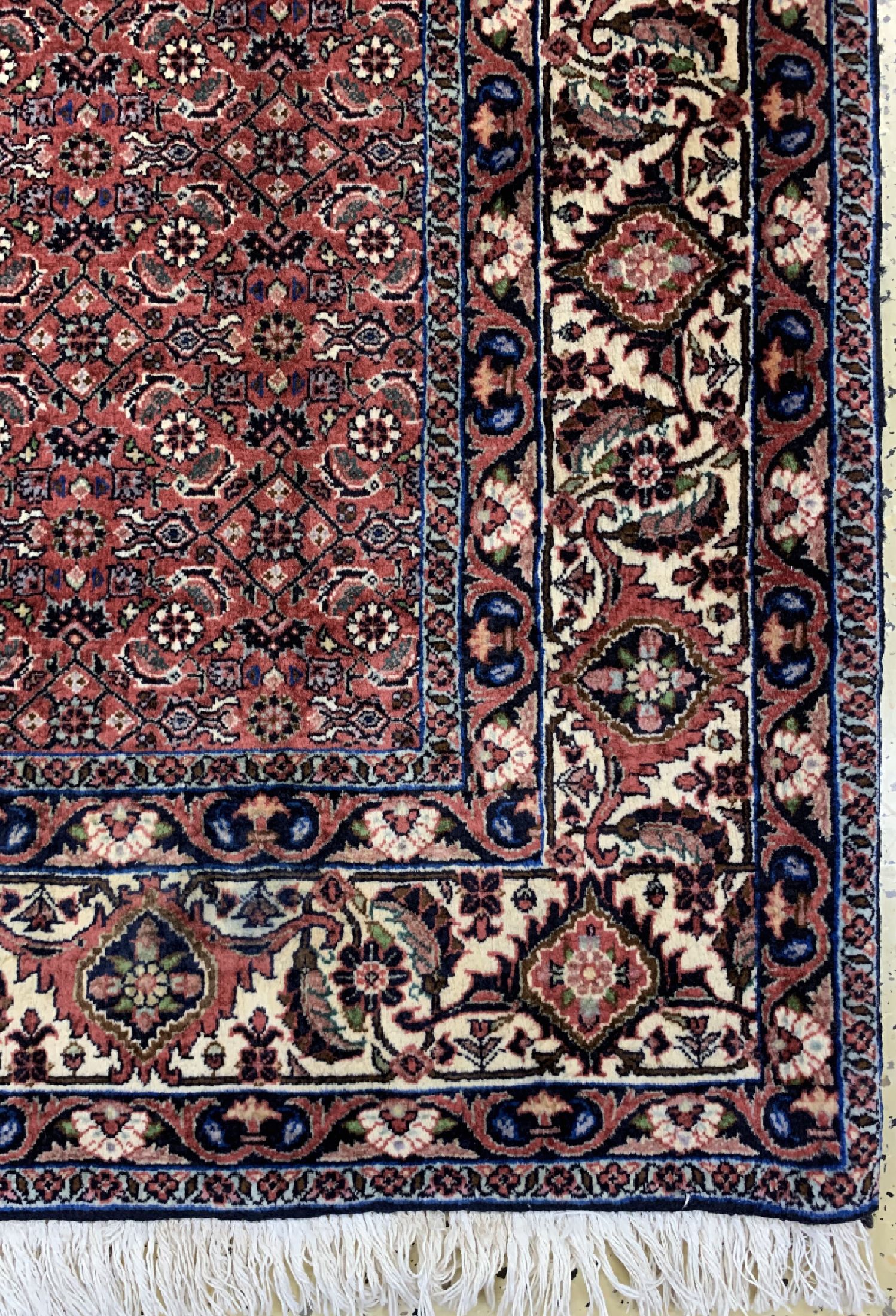 Detail a: Bidjar Kork fein, Persien, ca. 50 Jahre, Korkwolle auf Baumwolle, ca. 240 x 170 cm, gereinigt, EHZ: 1-2