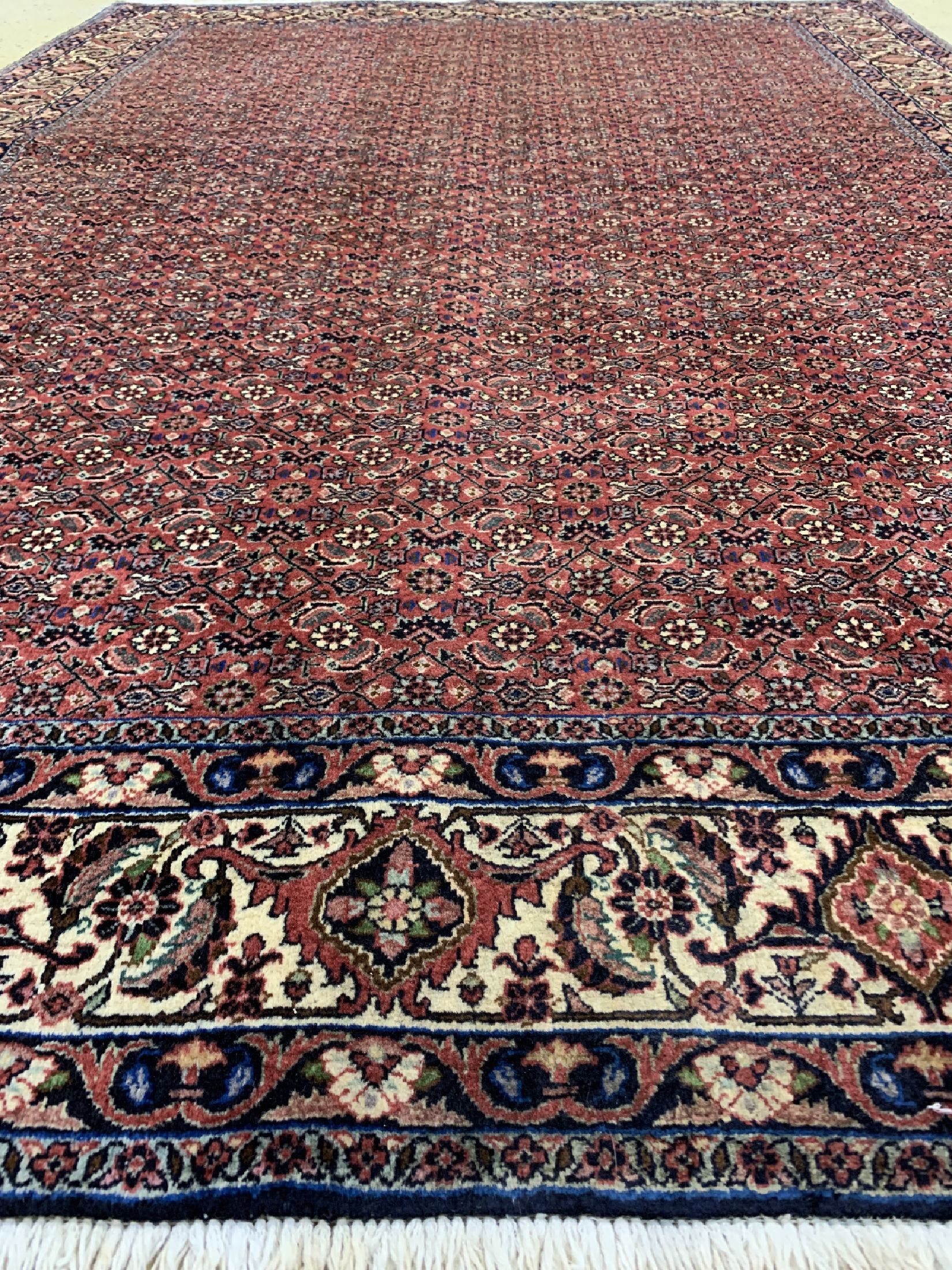Detail d: Bidjar Kork fein, Persien, ca. 50 Jahre, Korkwolle auf Baumwolle, ca. 240 x 170 cm, gereinigt, EHZ: 1-2