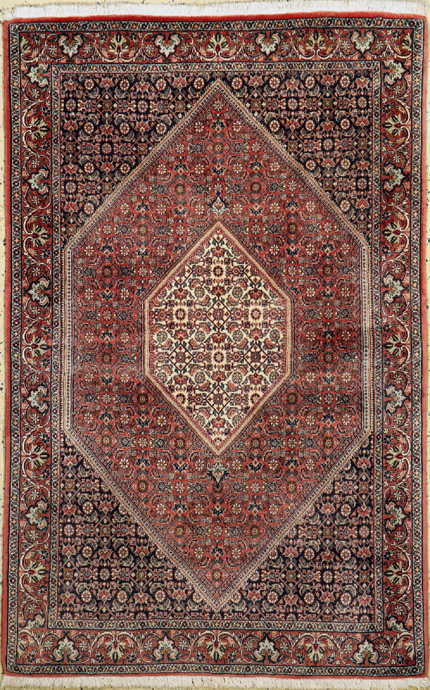 Bidjar Kork fein, Persien, ca. 50 Jahre, Korkwolle auf Baumwolle, ca. 173 x 111 cm, gereinigt, EHZ: 1-2