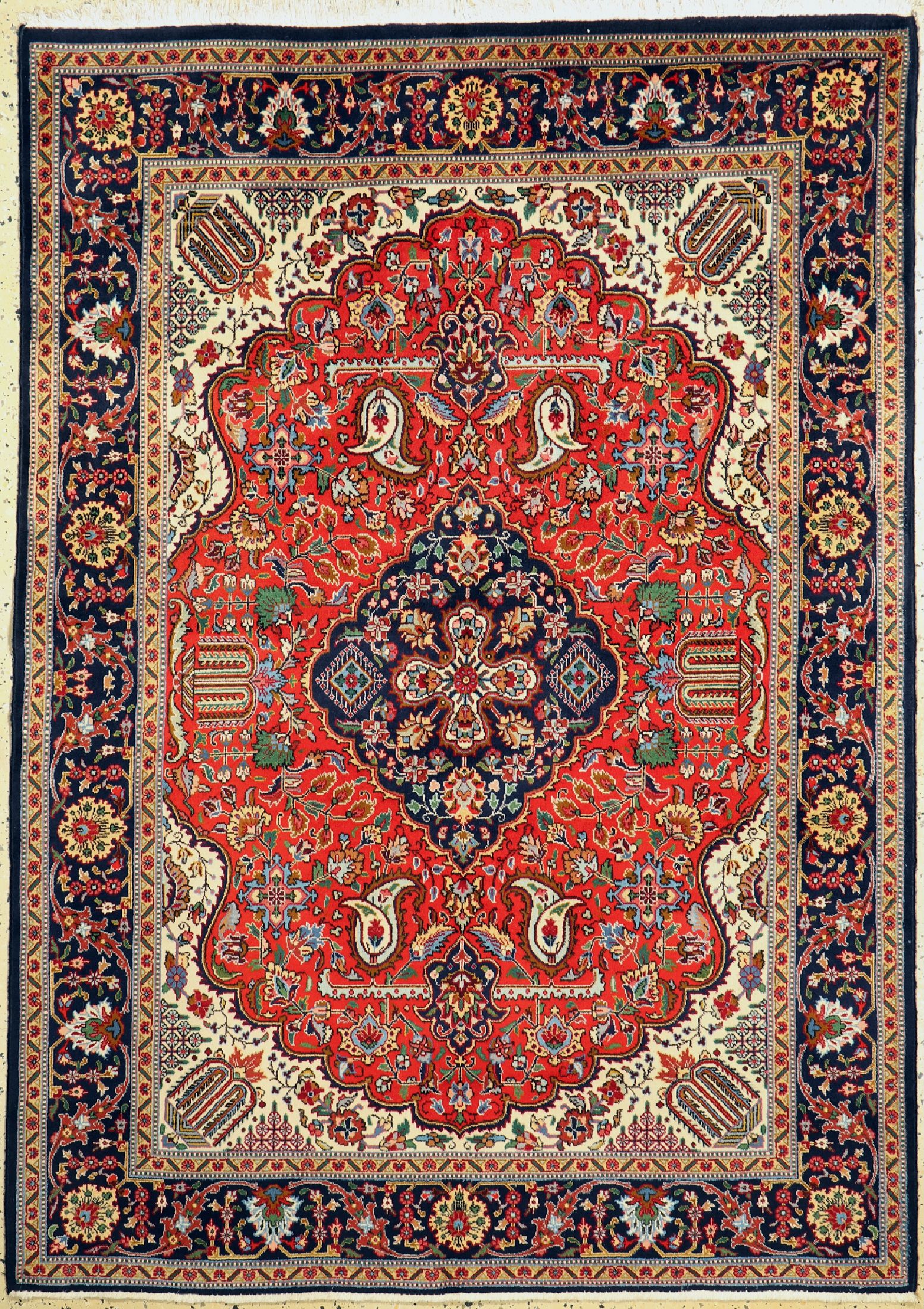 Täbriz alt, Persien, um 1960, Wolle auf Baumwolle, ca. 199 x 143 cm, gereinigt, EHZ: 1-2