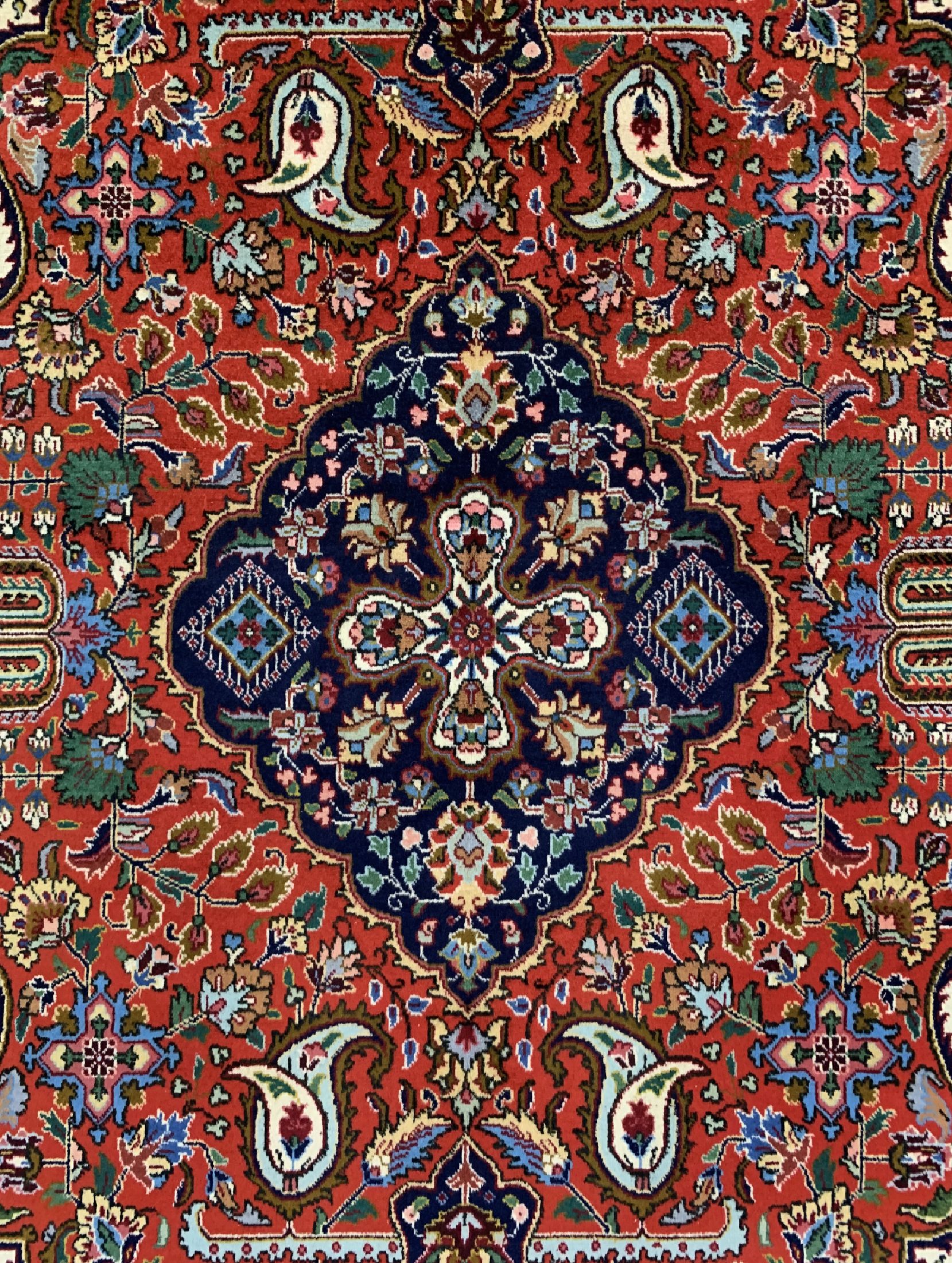 Detail c: Täbriz alt, Persien, um 1960, Wolle auf Baumwolle, ca. 199 x 143 cm, gereinigt, EHZ: 1-2