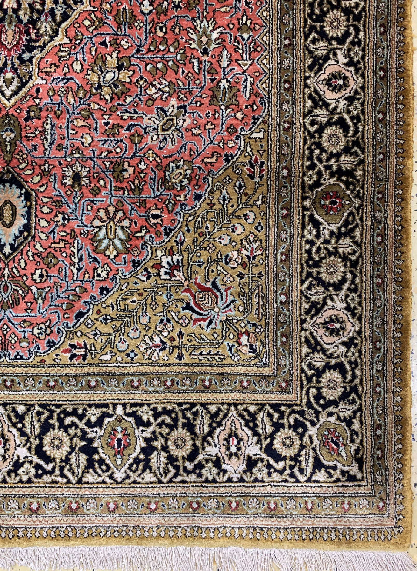 Detail a: Ghom Seide, Persien, um 1950, reine Naturseide, ca. 185 x 107 cm, EHZ: 2