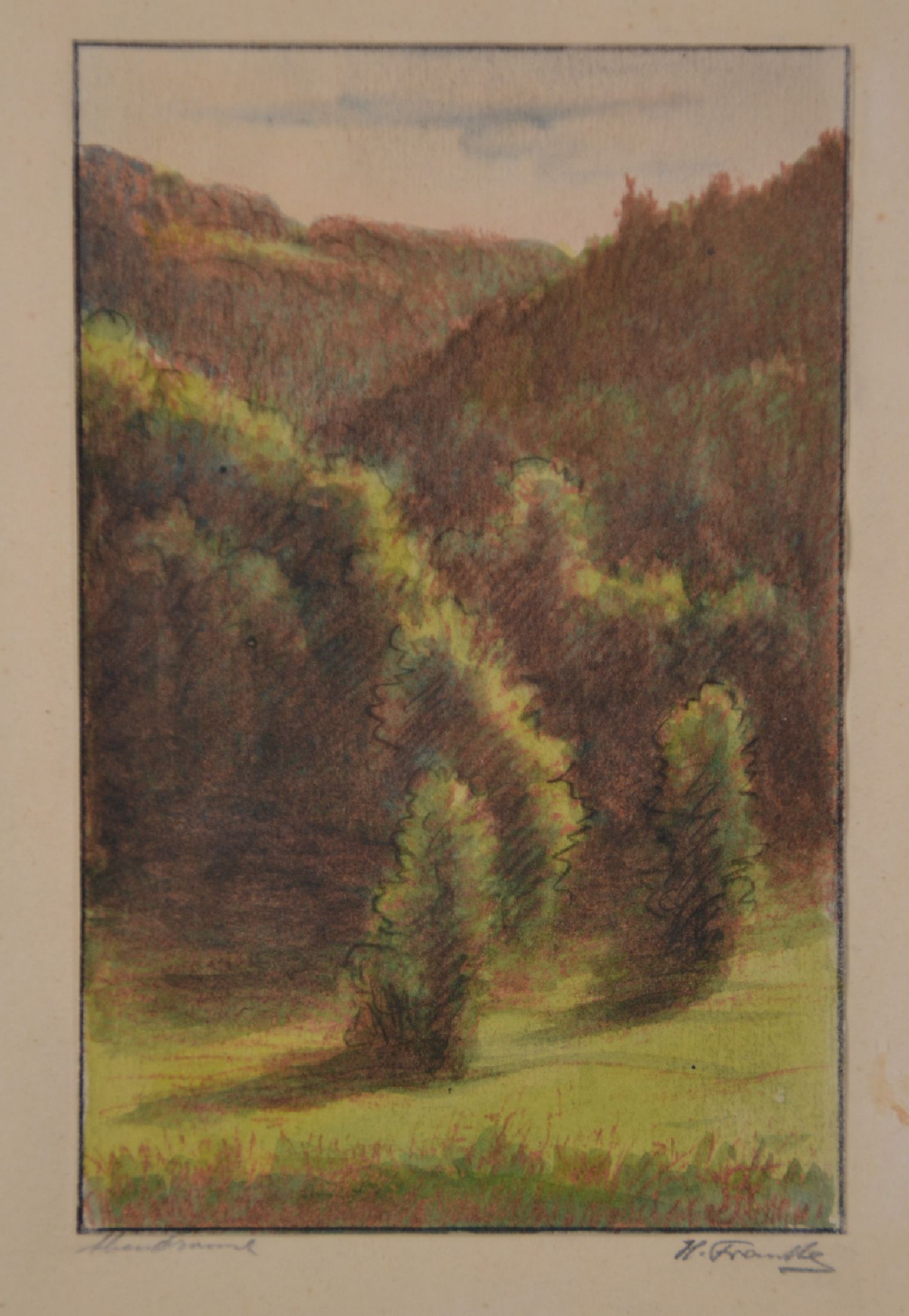 Detail d: Hanny Franke, 1890 Koblenz-1973 Frankfurt am Main, 3 Werke: Blumenstillleben, Öl/Karton, 25x21 cm; "Königskerze", Öl/Karton, 36x29 cm; ...
