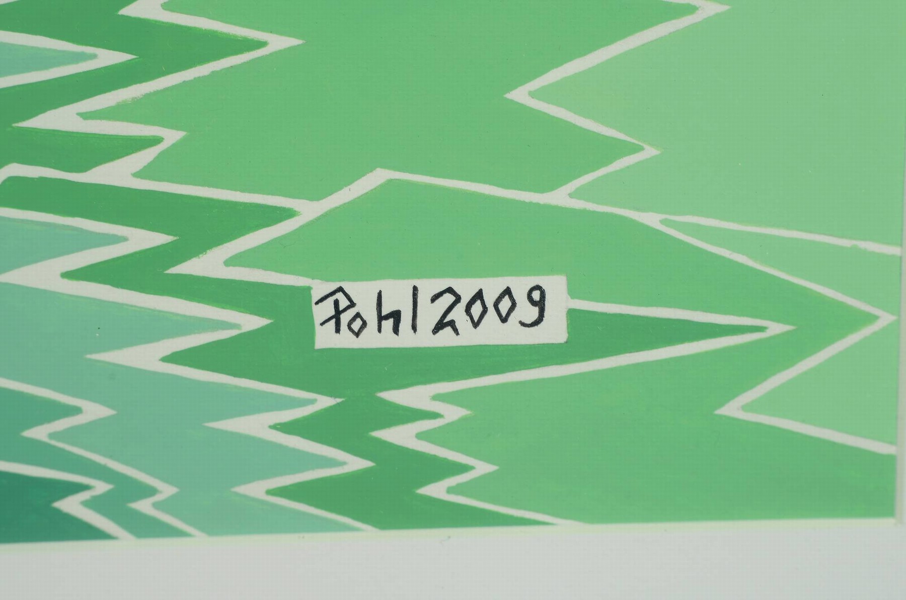 Detail a: Sabine Pohl, geb. 1953, pfälzische Künstlerin, "Teufelsbrücke", Blick über das Mannheim Hafenbecken, ornamental-stilisierter Realismus, ...