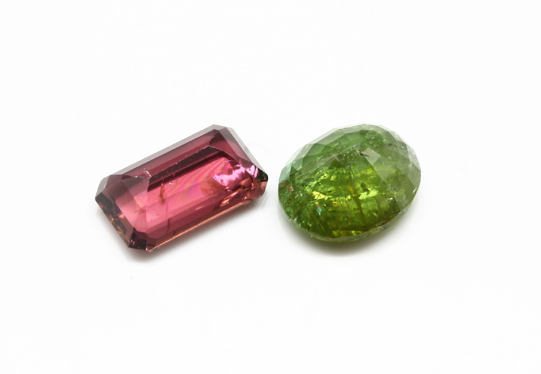 Detail b: Lot 7 lose Turmaline, ca. 23.1 ct, versch. Schliffformen, Größen und Farben