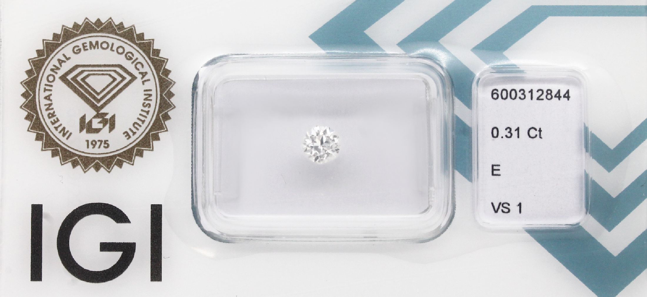 Loser Altschliffdiamant, 0.31 ct hochfeines Weiß(E)/vs1, eingeschweißt mit IGI-Expertise