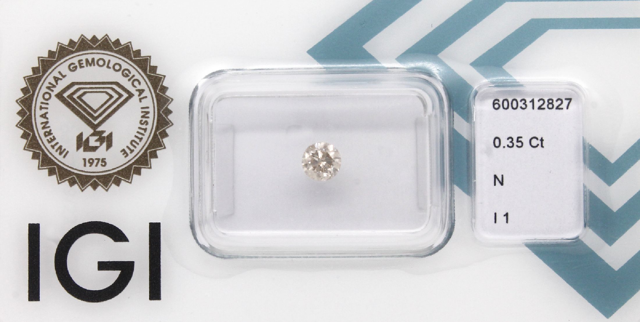 Loser Brillant, 0.35 ct Getönt(M)/p1, eingeschweißt, mit IGI-Expertise
