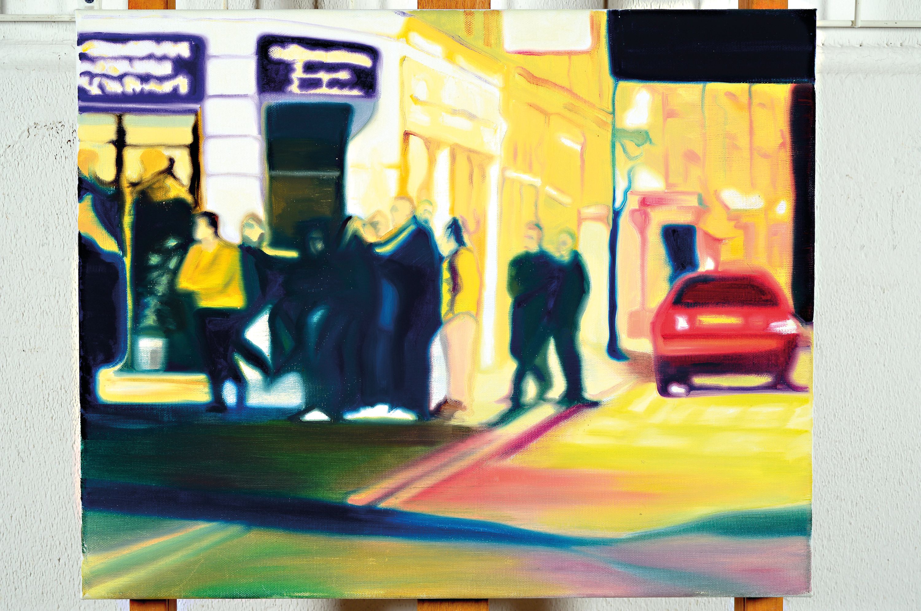 Detail k: Cameron Rudd, geb. 1973, Keep Clear II, Öl/Lwd, rückseitig betitelt, dat. 2002 und signiert, ca. 40x50cm
