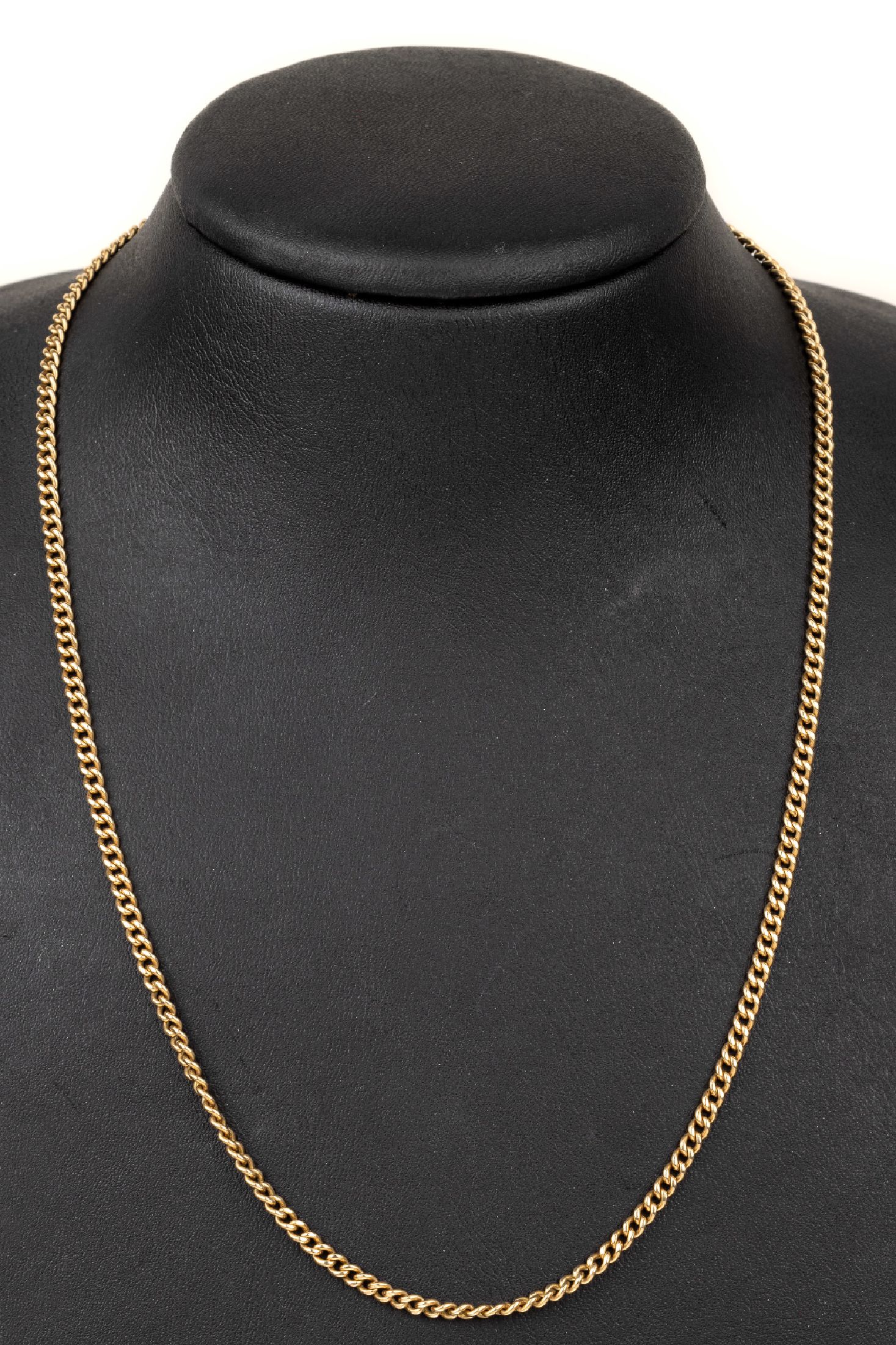 14 kt Gold Kette, GG 585/000, L. ca. 47 cm,ca. 13.3 g, Karabinerschließe
