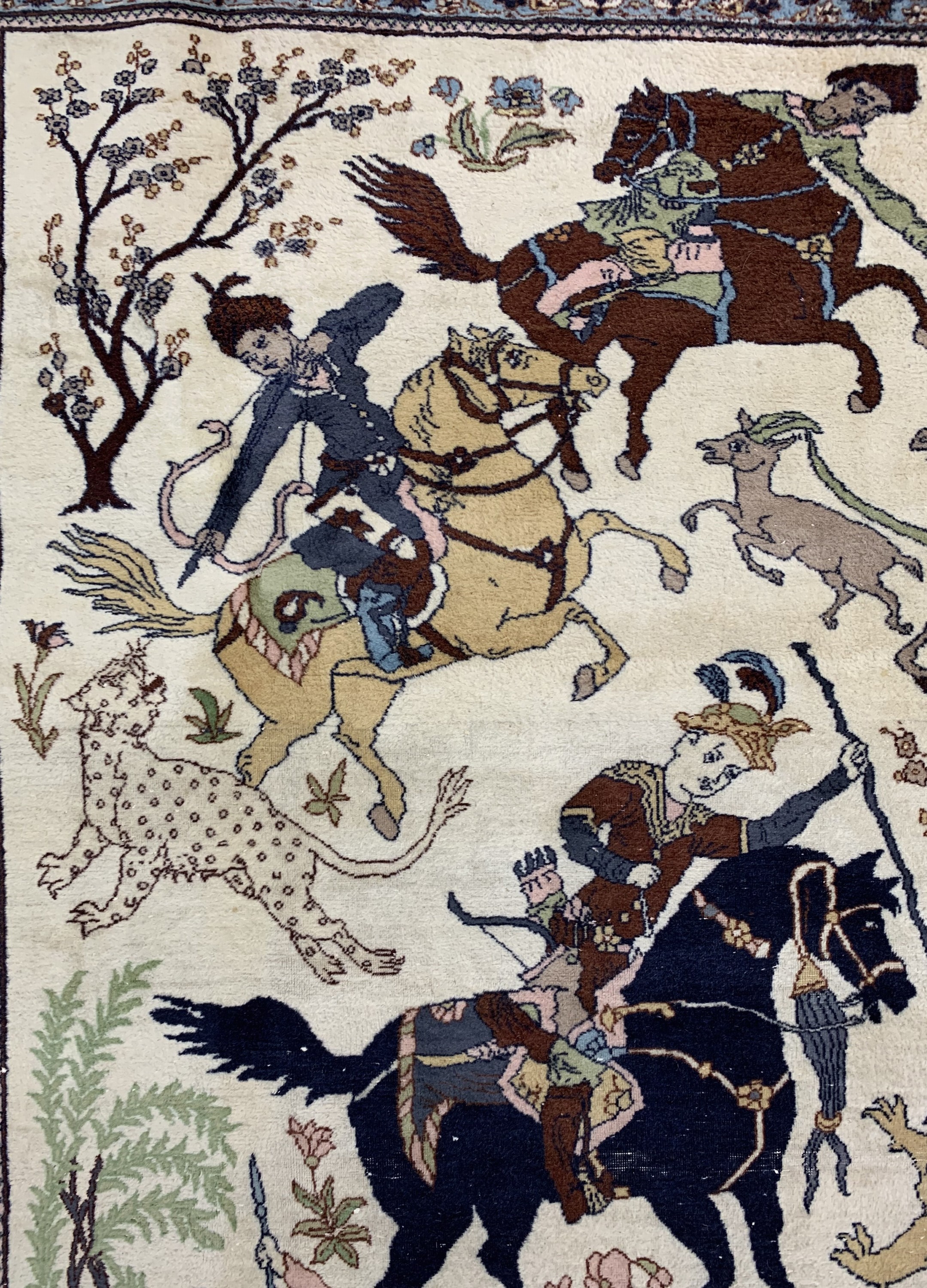 Detail c: Lahor alt, Pakistan, um 1950, Wolle auf Baumwolle, ca. 344 x 244 cm, EHZ: 3