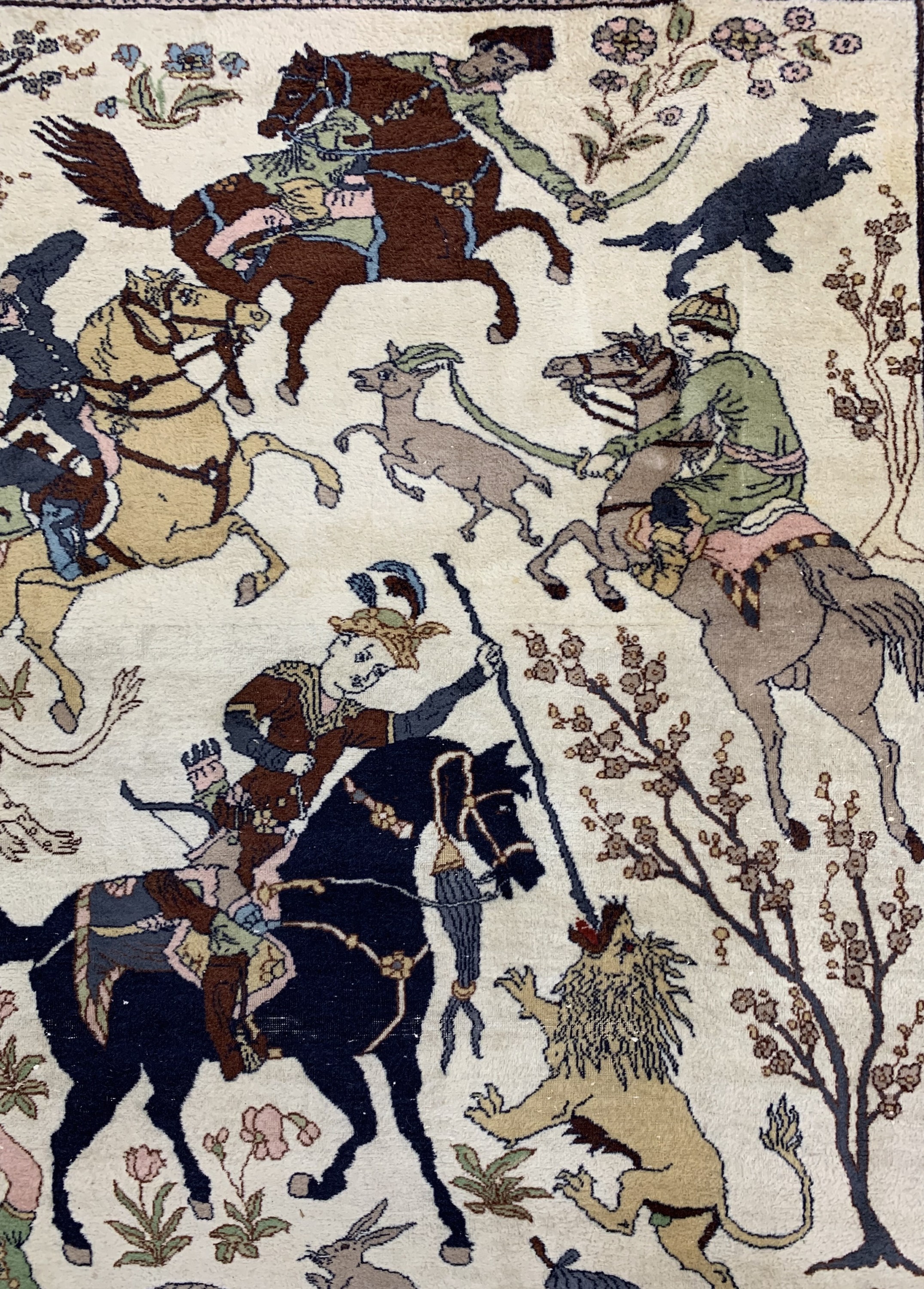 Detail d: Lahor alt, Pakistan, um 1950, Wolle auf Baumwolle, ca. 344 x 244 cm, EHZ: 3