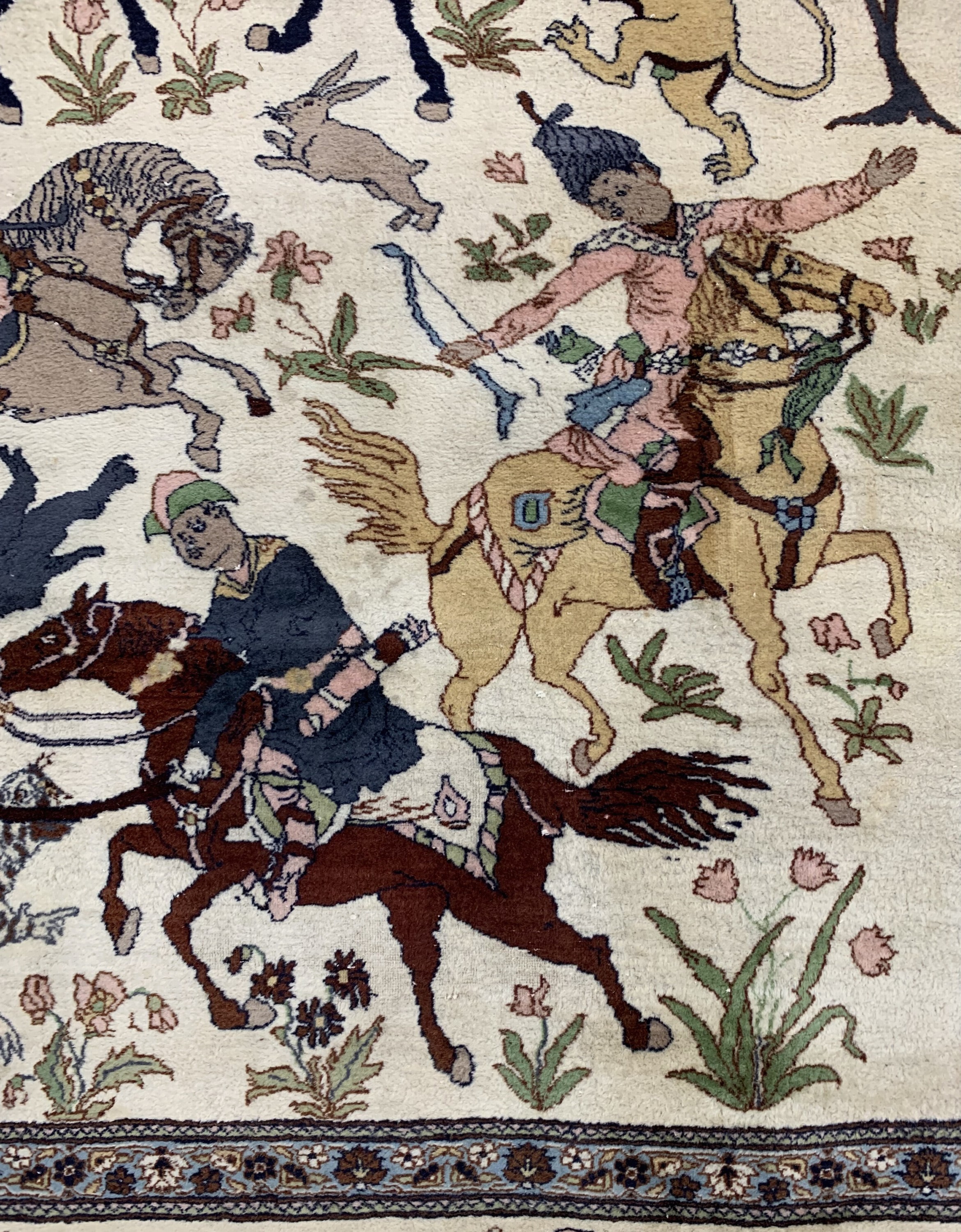 Detail f: Lahor alt, Pakistan, um 1950, Wolle auf Baumwolle, ca. 344 x 244 cm, EHZ: 3