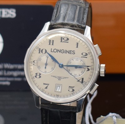 26707893a - LONGINES Honour and Glory seltenes, auf 125 Stück limitiertes Set bestehend aus Taschenuhrchronograph und Armbandchronograph