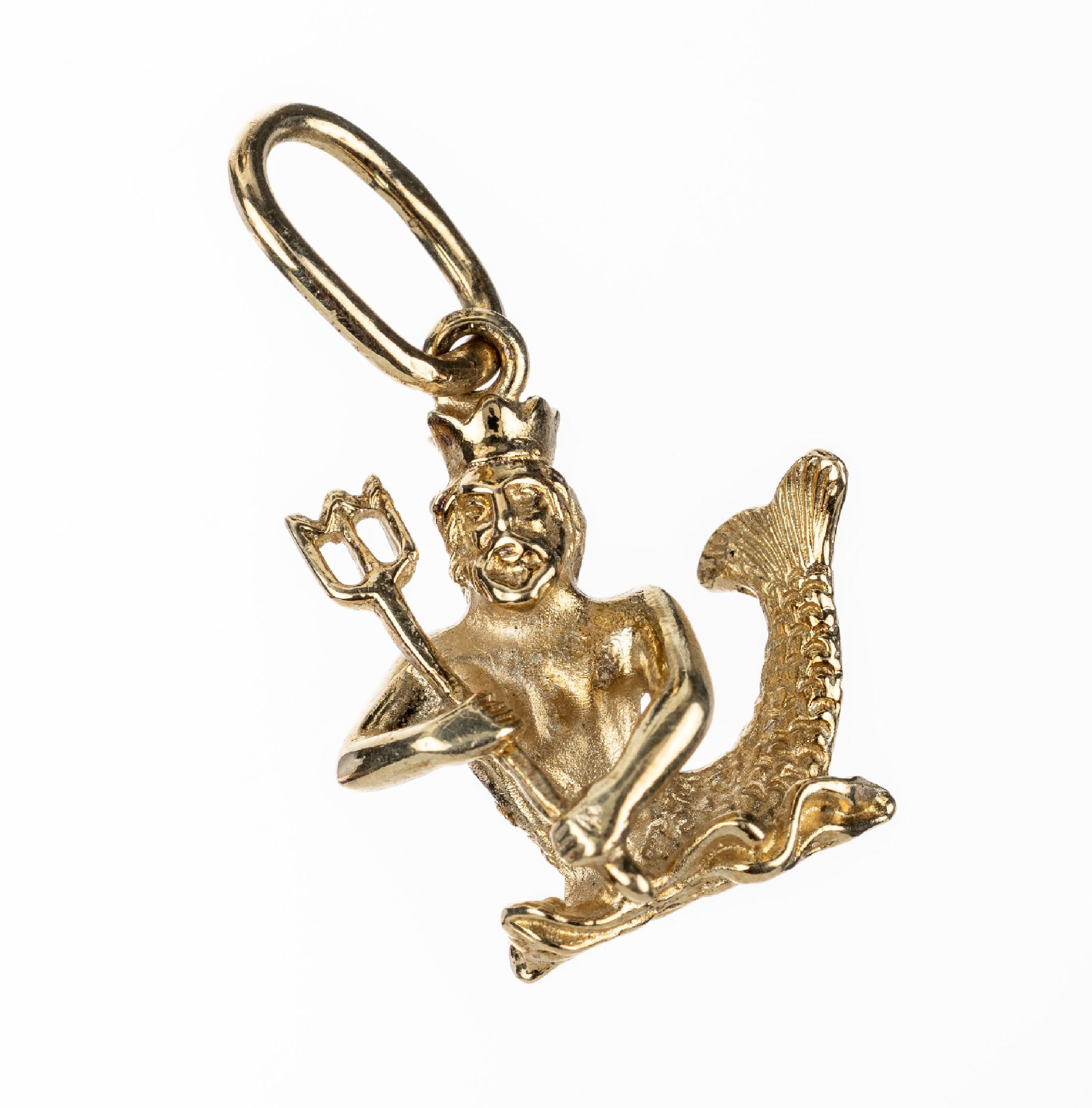 14 kt Gold Anhänger "Wassermann", GG 585/000, L. ca. 2 cm (ohne Öse), ca. 7.0 g